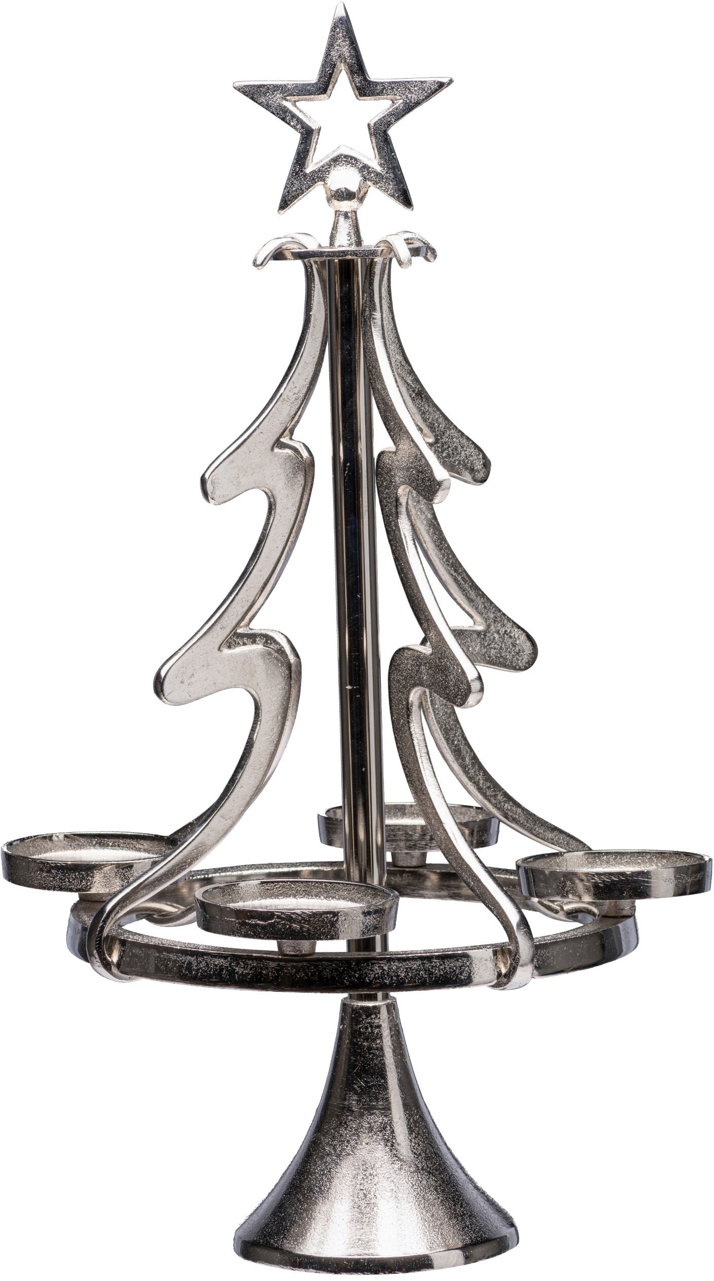 Image of GOODproduct Adventsleuchter "Tannenbaum, Weihnachtsdeko" Kerzenständer aus Aluminium, Höhe 86 cm