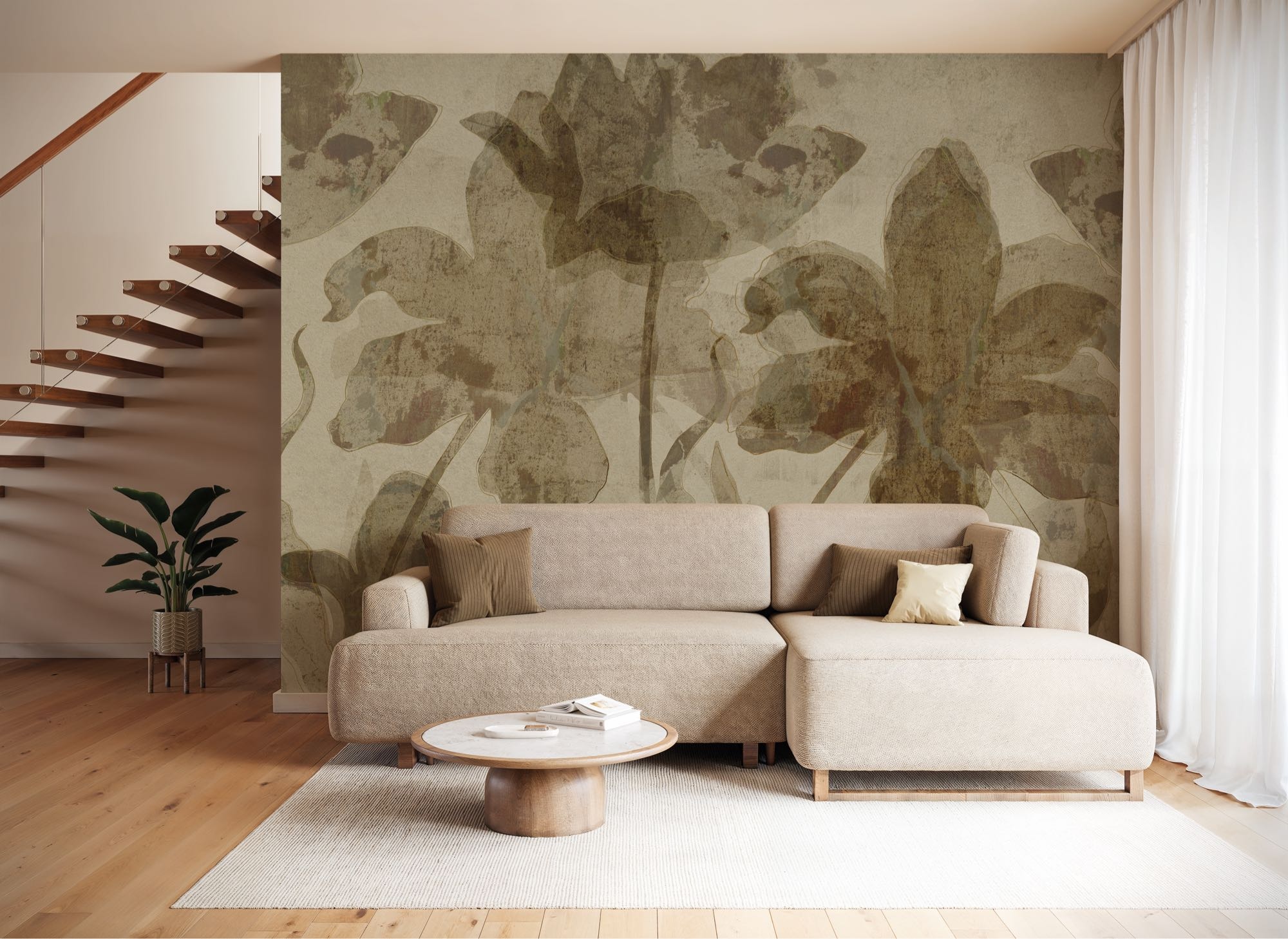 Image of Komar Fototapete "Vlies Fototapete - Petal Whispers - Grösse 300 x 250 cm" Motiv bedruckt glatt