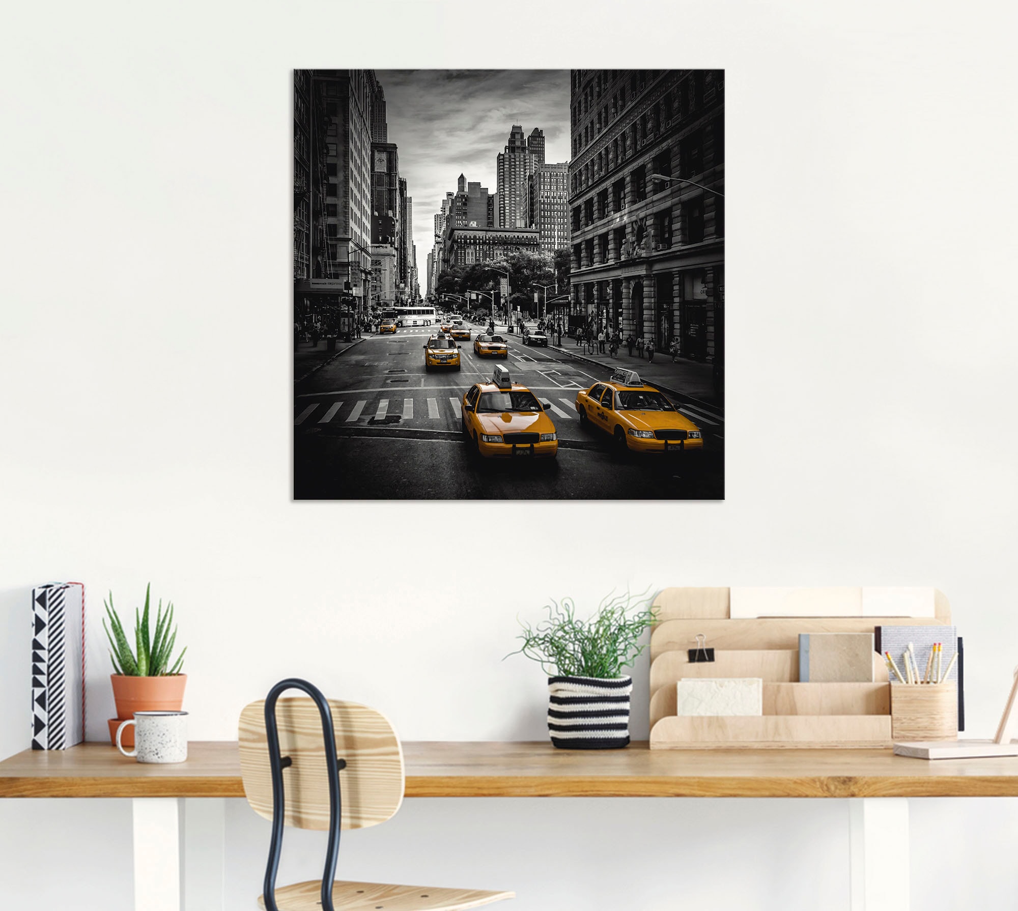Artland Wandbild »New York City Verkehr 5th Avenue«, Amerika, (1 St.), als Alubild, Outdoorbild, Leinwandbild, Poster, Wandaufkleber