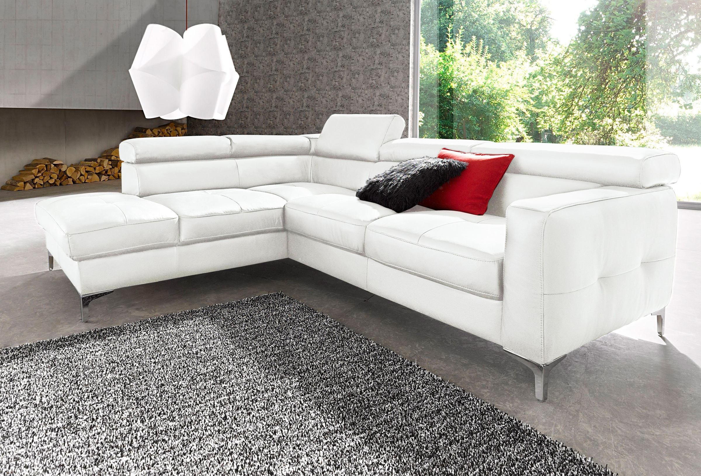 Image of COTTA Ecksofa, inklusive Kopfstützen-Höhenverstellung, wahlweise mit Bettfunktion bei Ackermann Versand Schweiz