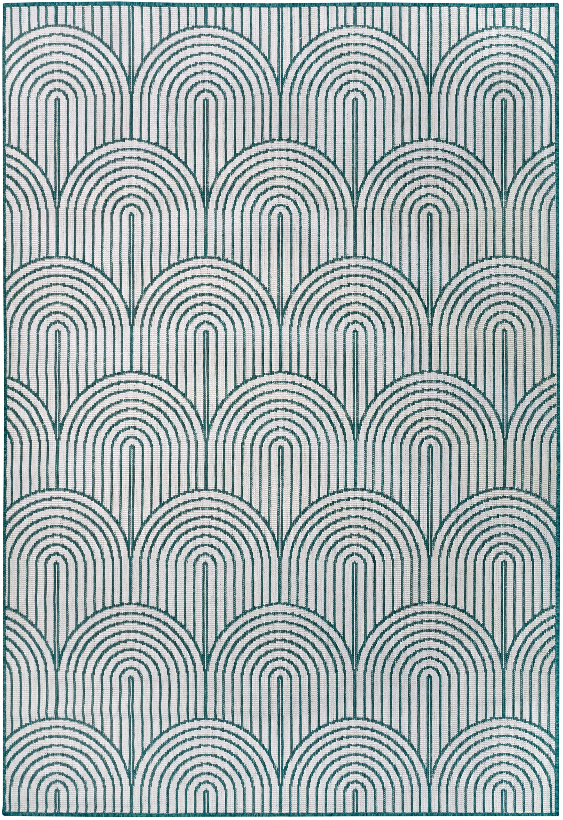 THE RUGS Flatweave Indoor Outdoor Reversible Rug Pangli Durable Polypropylene in Green | Size: 240cm x 330cm