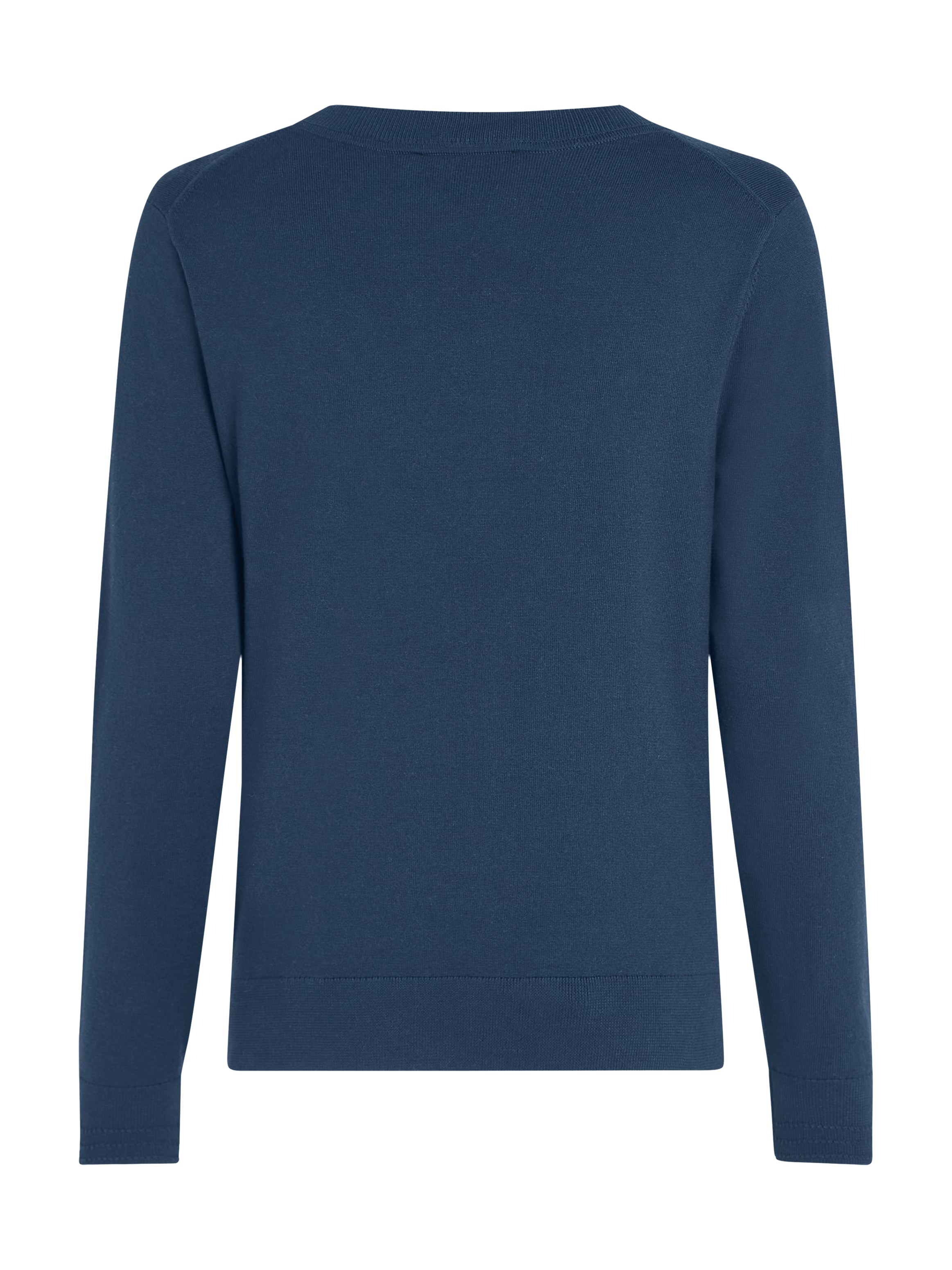 Tommy Hilfiger Rundhalspullover »CO JERSEY STITCH LS C-NK SWT«, mit Logostickerei