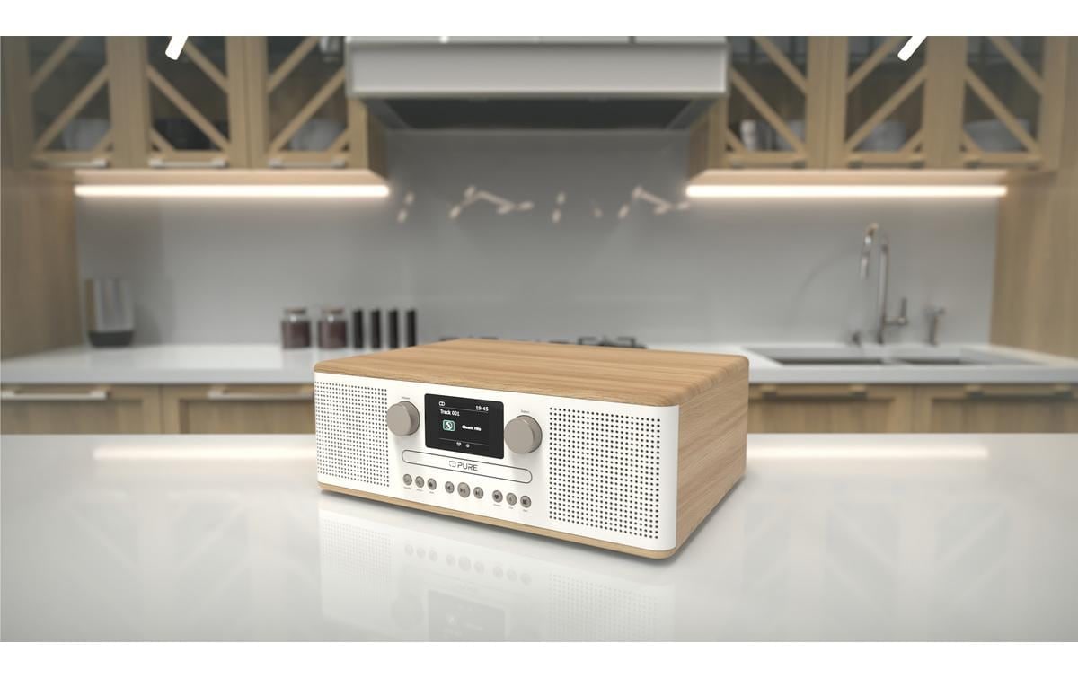 Pure Digitalradio (DAB+) »Classic C-D6 Eiche/Weiss«, (Bluetooth Digitalradio (DAB+)-FM-Tuner)