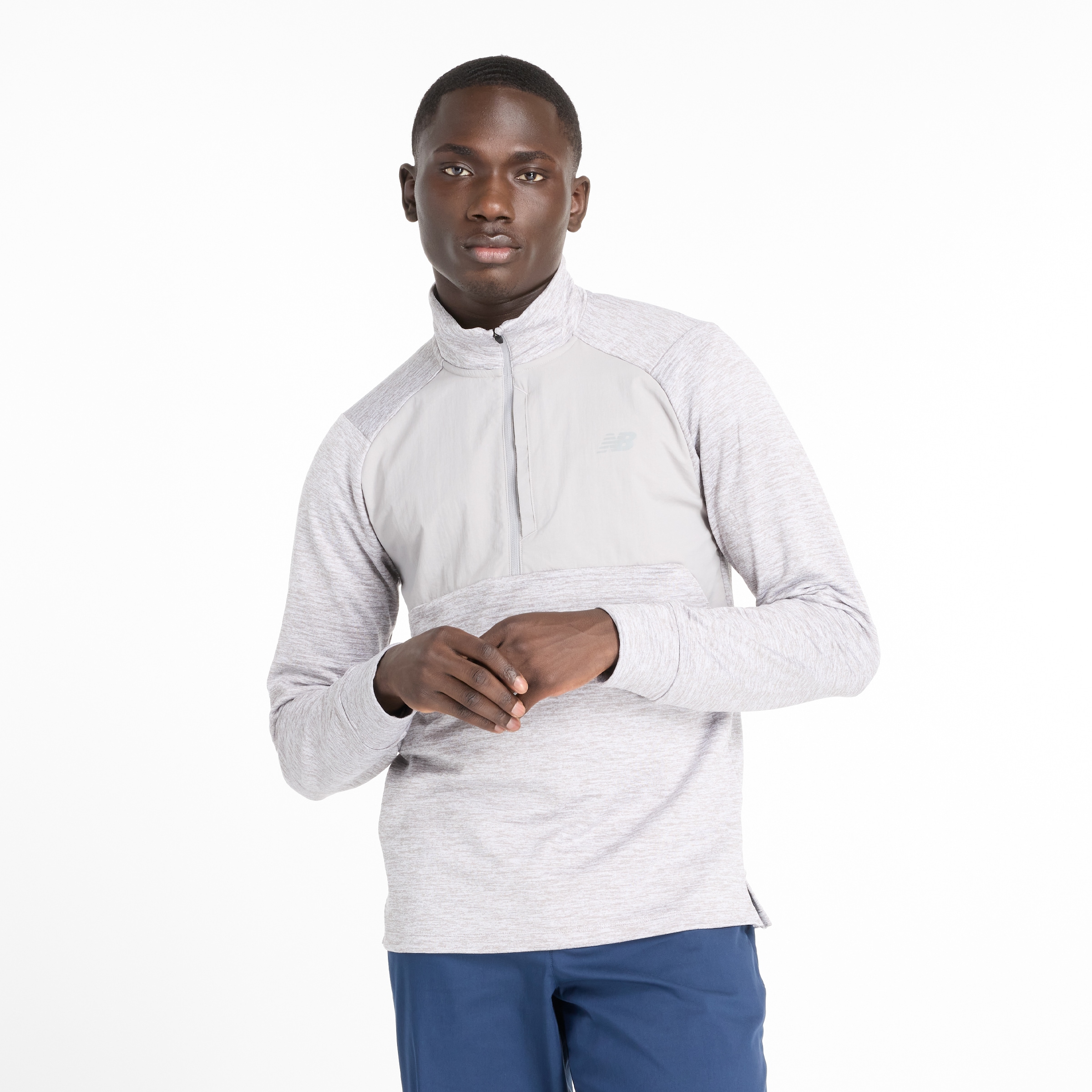Image of New Balance Laufshirt "ATHLETICS HEAT GRID 1/2 ZIP" für vielseitige Aktivitäten, sportlicher Stil, für Erwachsene