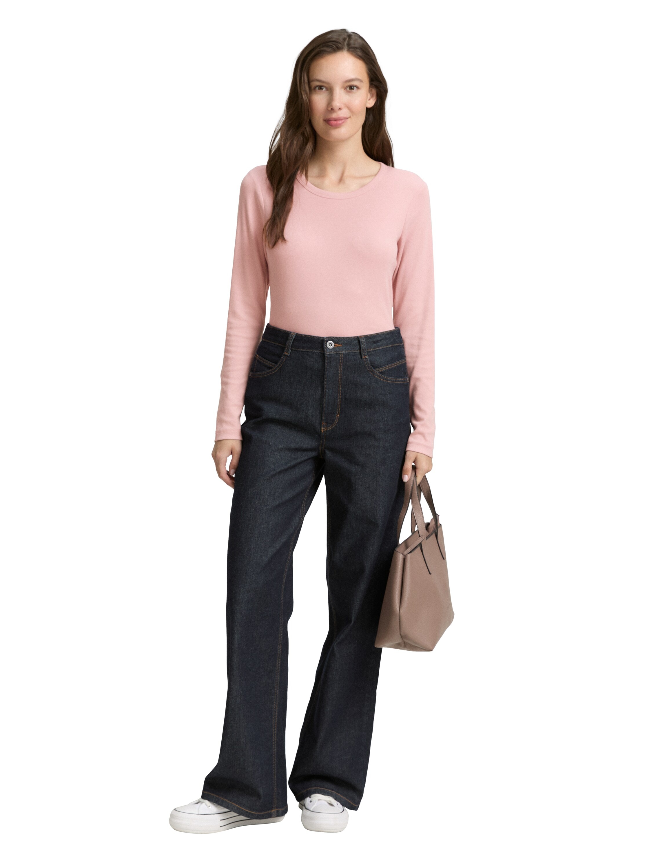 TOM TAILOR Langarmshirt, mit Rundhalsausschnitt und Stretch