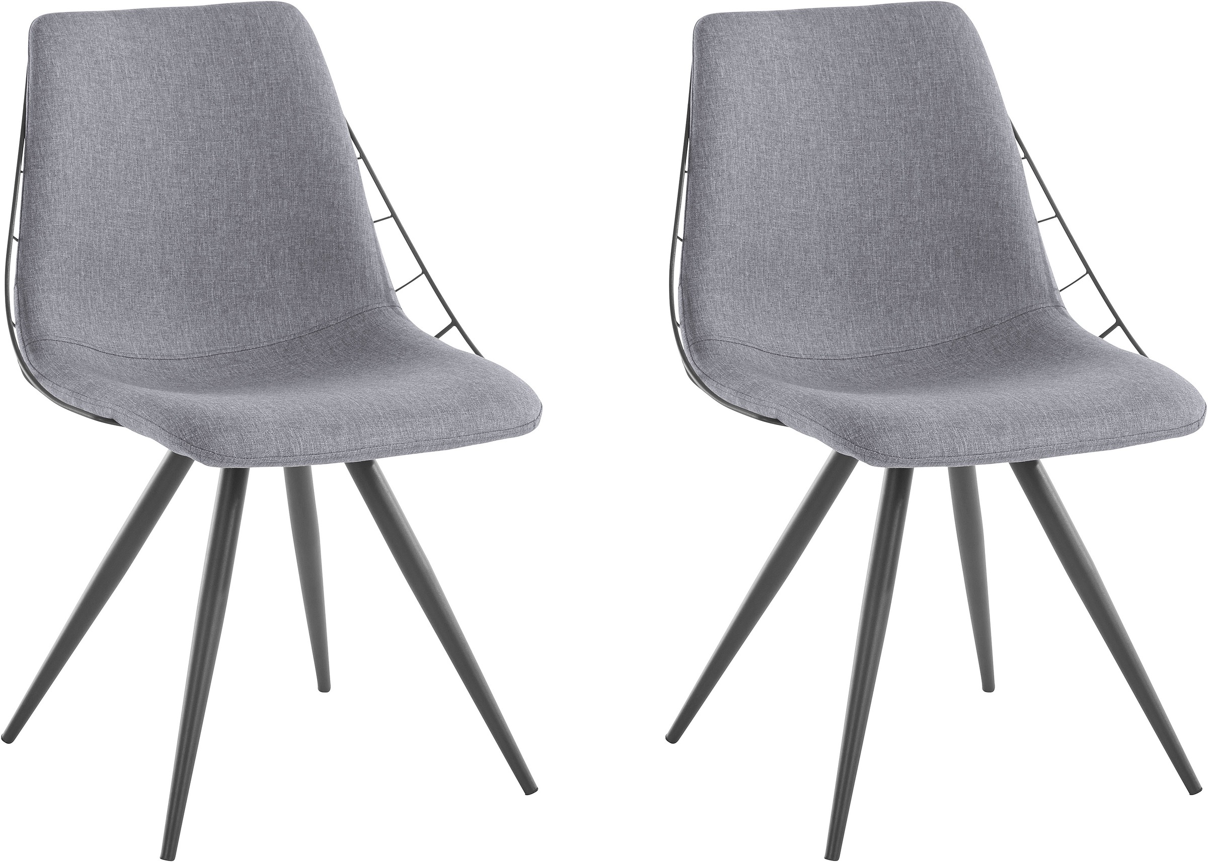 Image of my home 4-Fussstuhl »Esme«, 2 St., Webstoff, Bezug in Webstoff, schwarzes Metallgestell, maximale Belastbarkeit 120kg bei Ackermann Versand Schweiz