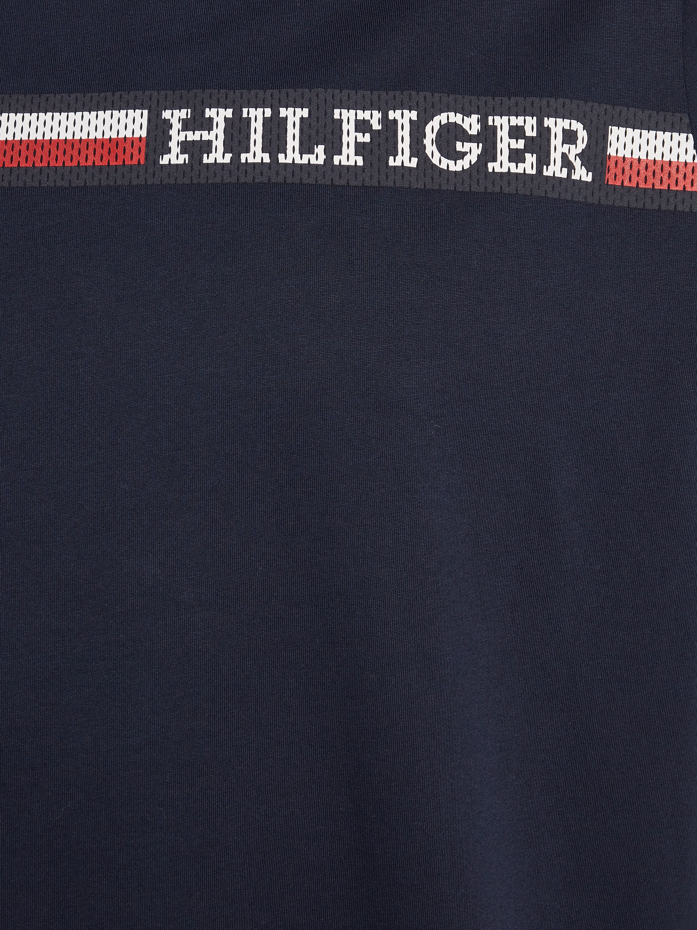 Tommy Hilfiger Big & Tall T-Shirt »BT-CHEST STRIPE TEE-B«, Grosse Grössen mit Logostickerei