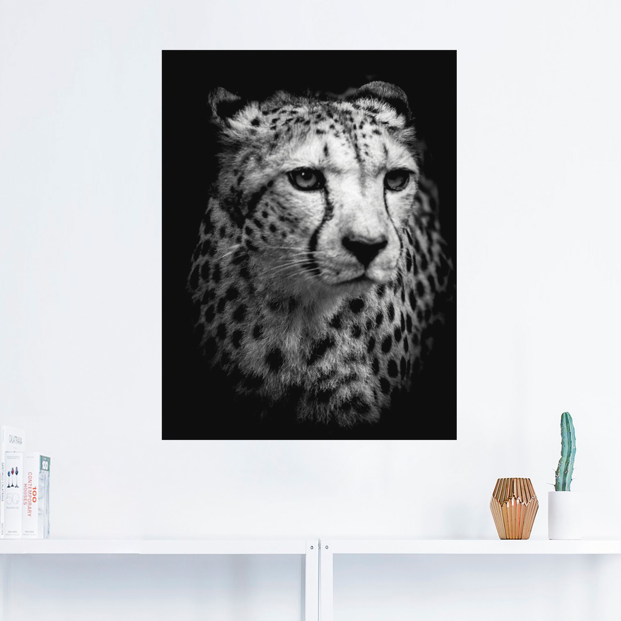 Artland Wandbild »Der Gepard«, Wildtiere, (1 St.), als Alubild, Outdoorbild, Leinwandbild, Wandaufkleber, versch. Grössen
