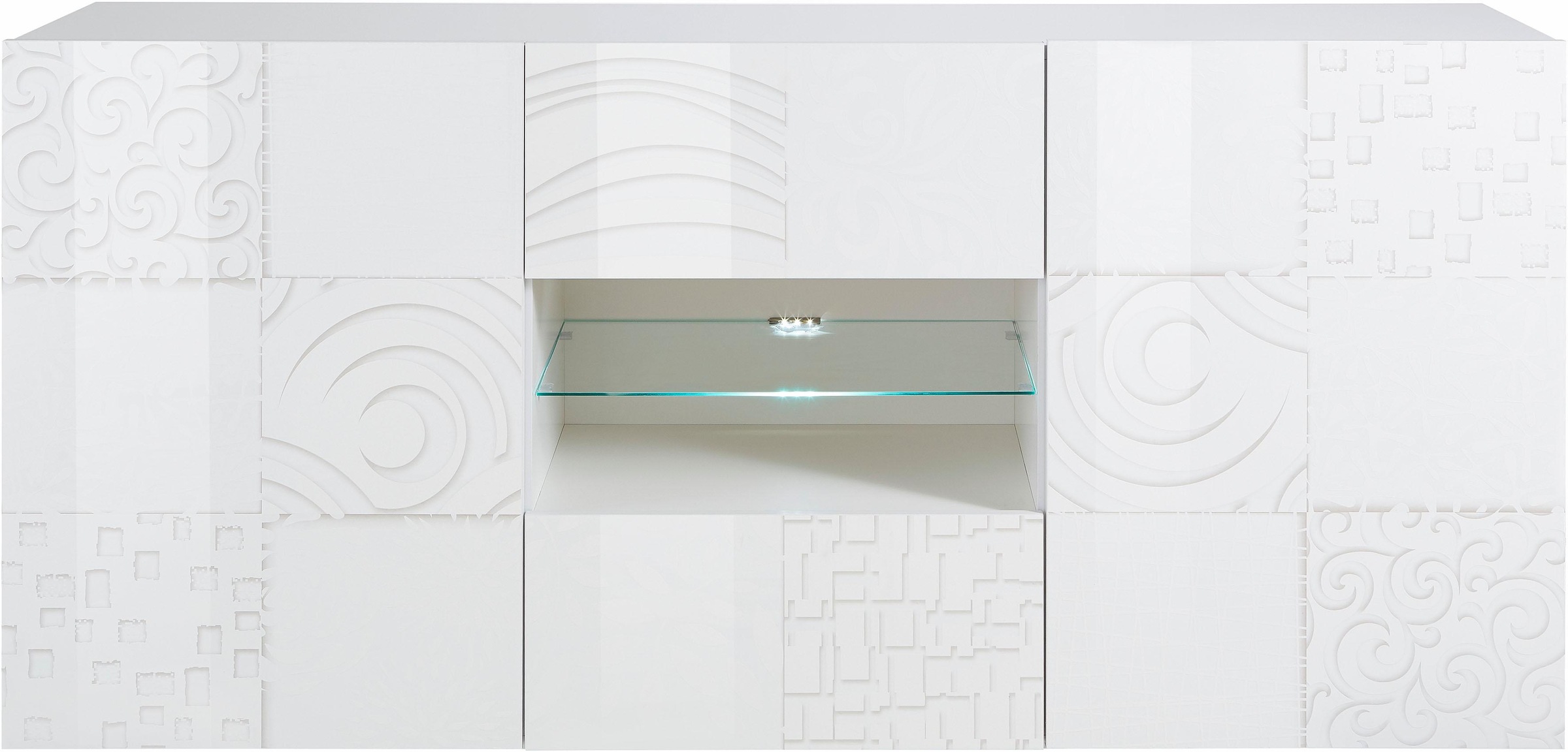 INOSIGN Sideboard »Miro«, Breite 181 cm mit dekorativem Siebdruck
