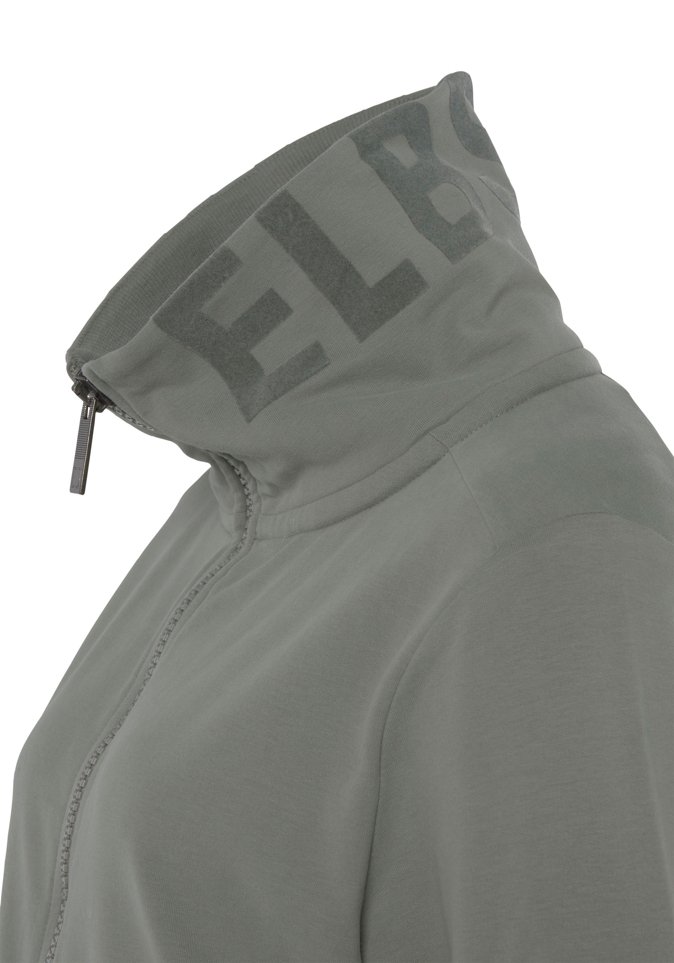 Elbsand Sweatjacke »Alvis«, mit Logodruck am Kragen, bequeme Freizeitjacke