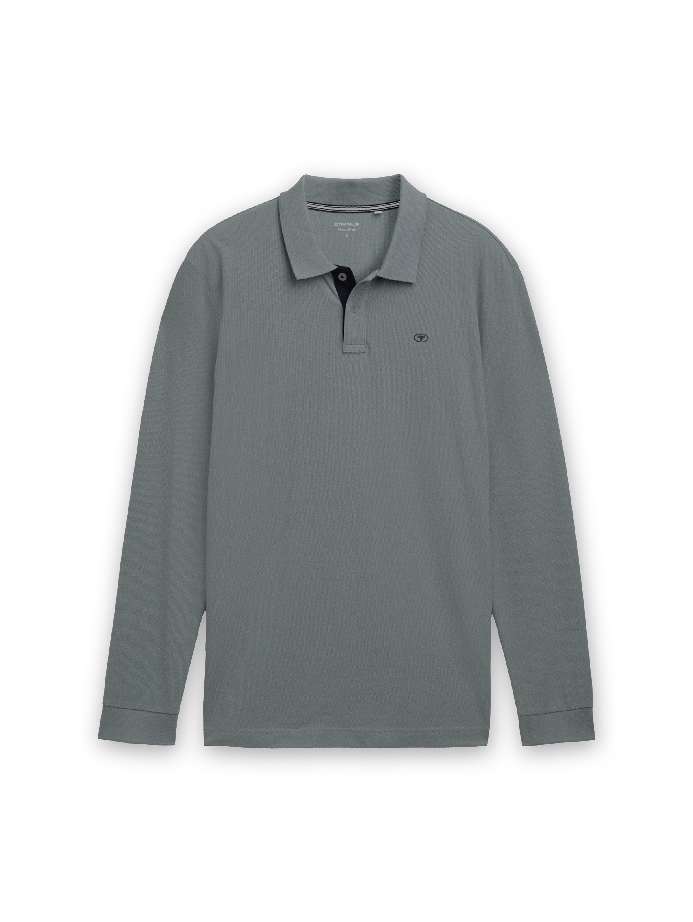 TOM TAILOR Polo à manches longues avec broderie du logo