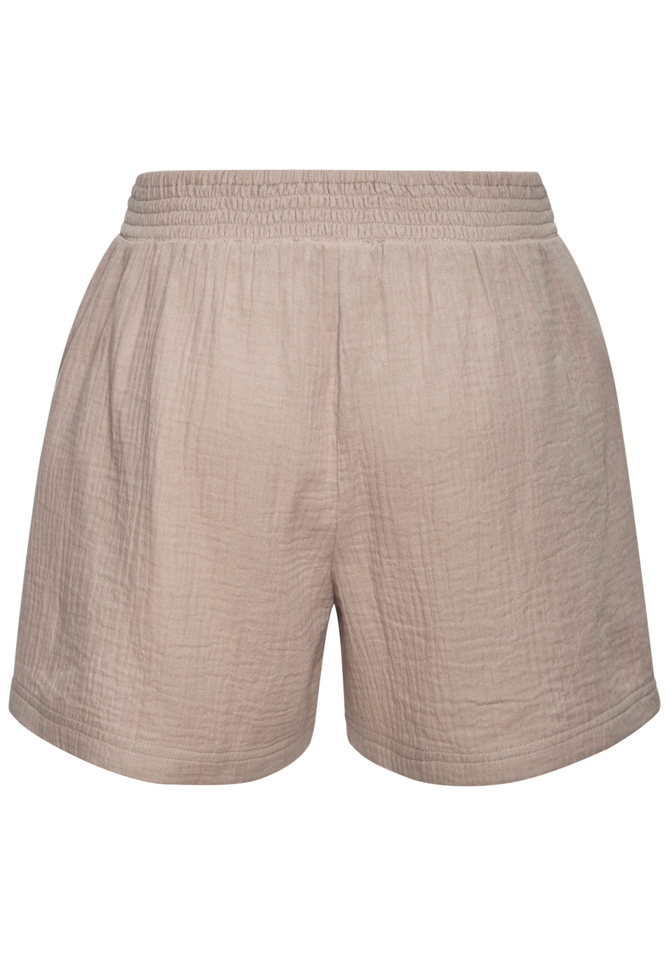 Beachtime by Lascana Short tissé »aus sommerlicher Musselinware«  shorts légers de plage, pantalon d'été, pantalon sans braguette