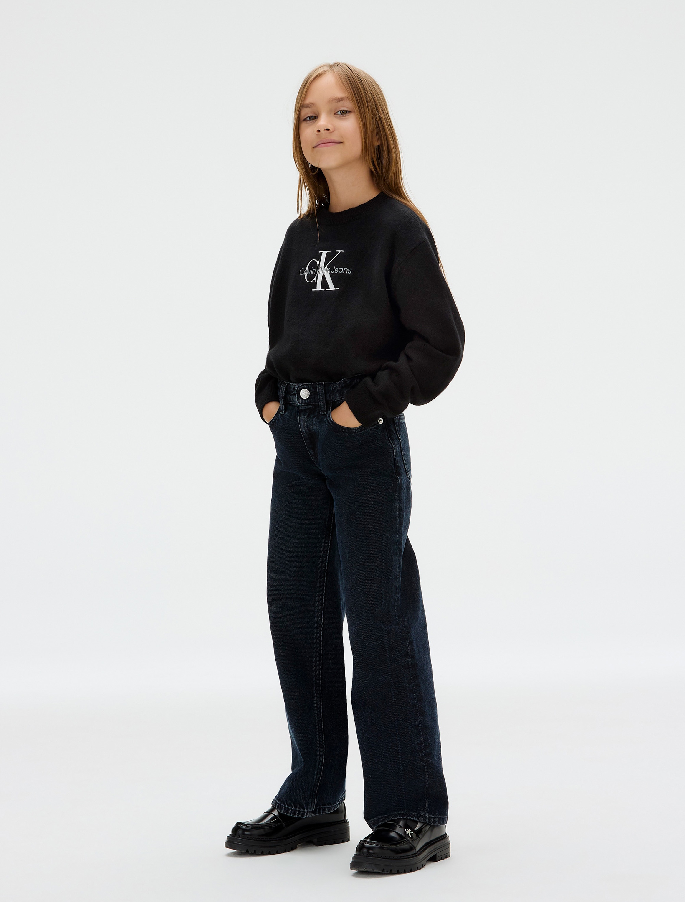 Calvin Klein Jeans 5-Pocket-Jeans »BARREL SALT&PEPPER GREY«, für Kinder bis 16 Jahre
