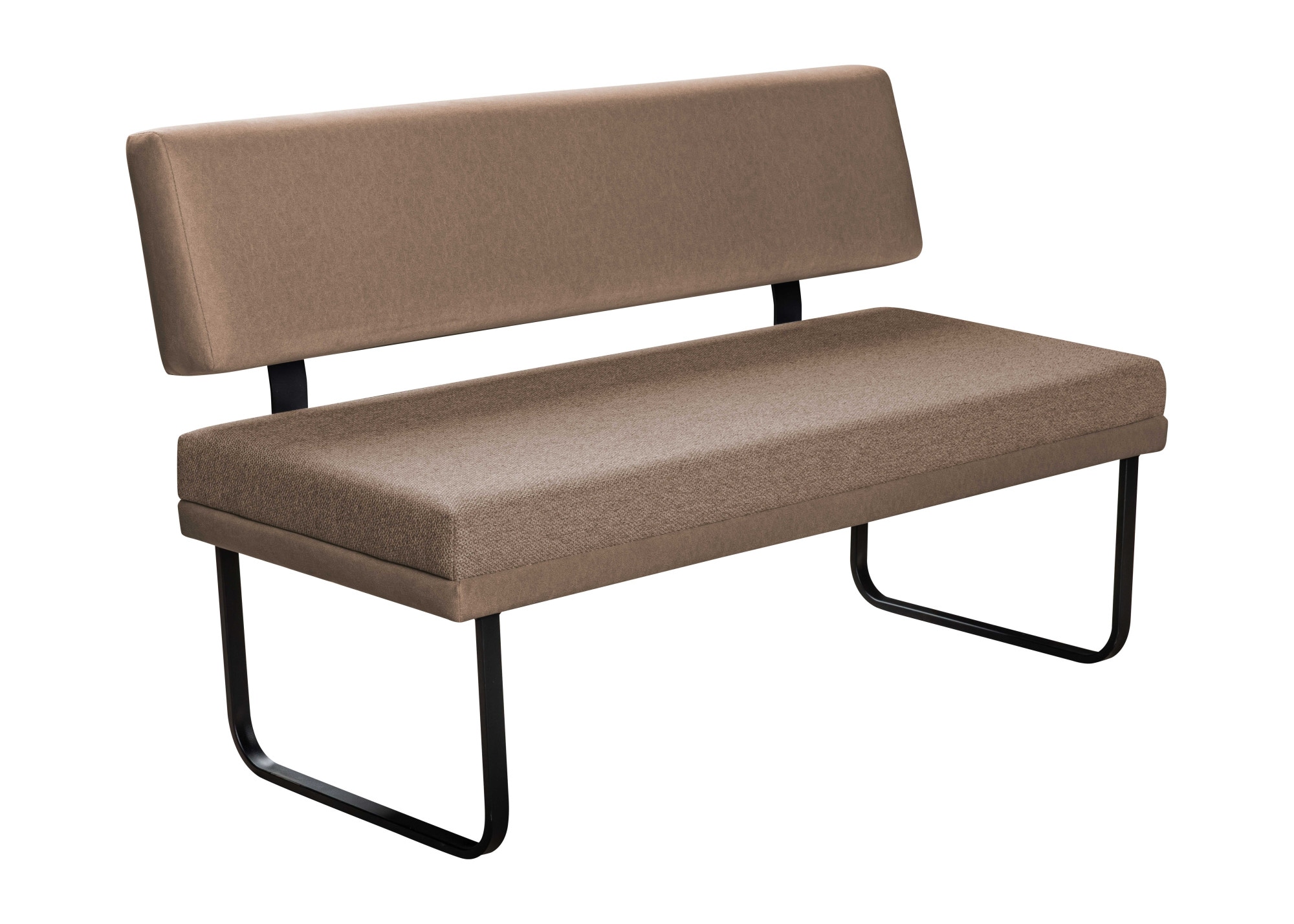 GOODproduct Sitzbank »Gabi Esszimmerbank, Bank, Küchenbank, Polsterbank« Gestell aus matt-schwarzem Flachmetall, stabil, 2-Stoff-Design