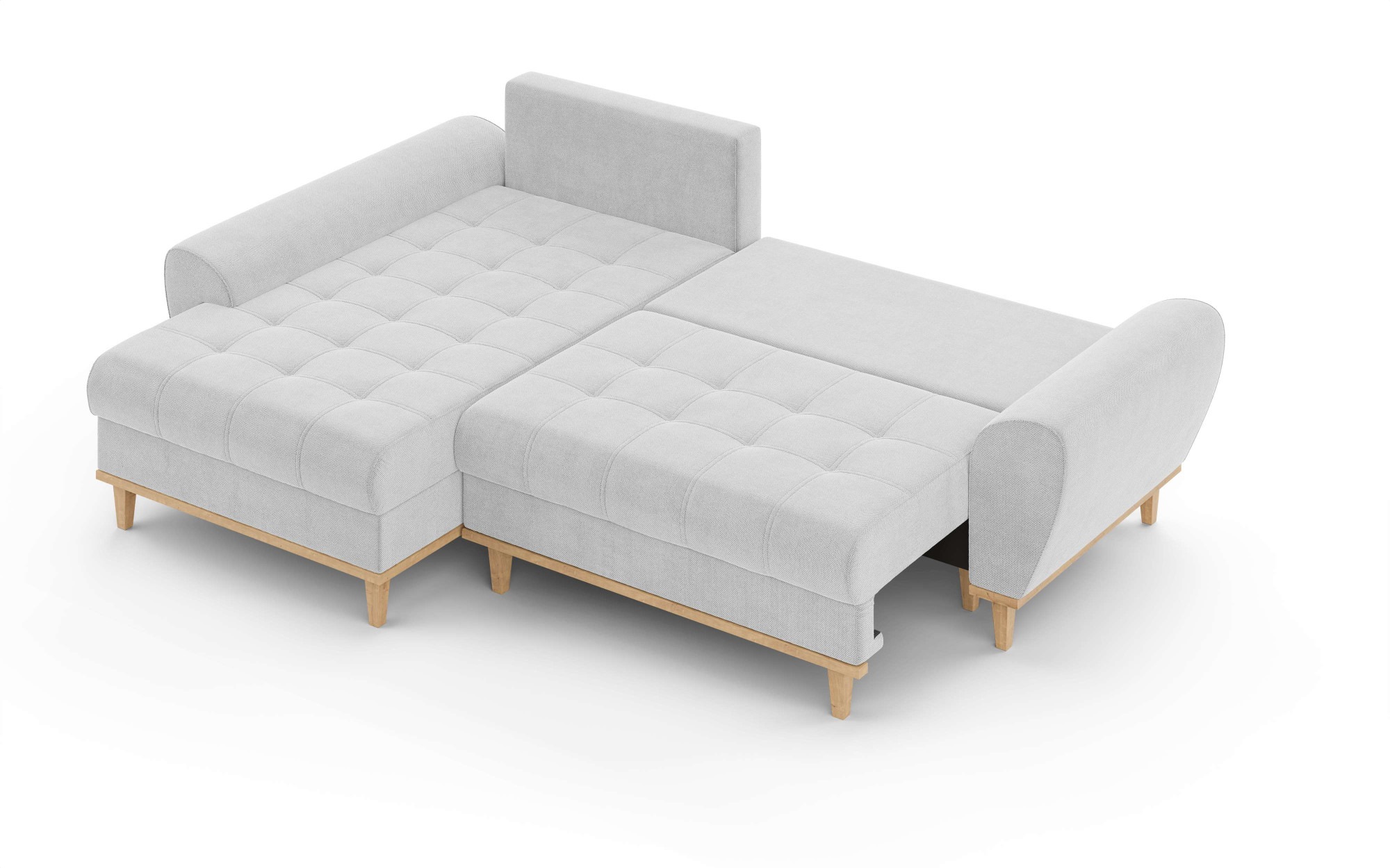 Home affaire Ecksofa »Ahrdorf mit Bettfunktion und Bettkasten, Masse: B/H/T 268/86/175 cm«, L-Form mit 3 Rückenkissen und moderne gerundete Armlehnen