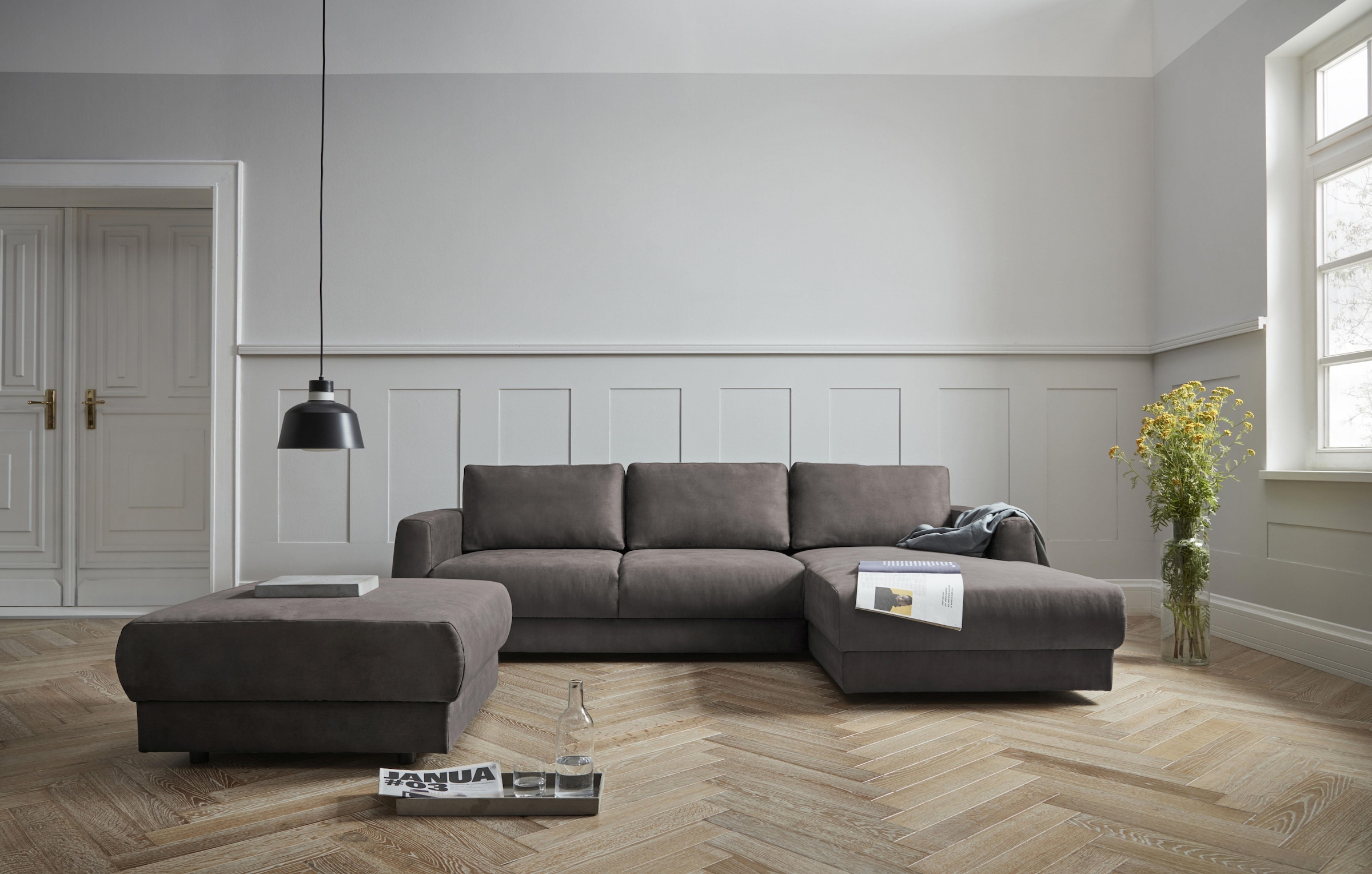 Home affaire Hocker »Hobro« in 3 Bezugsstoffen und vielen Farben, Design by Morten Georgsen