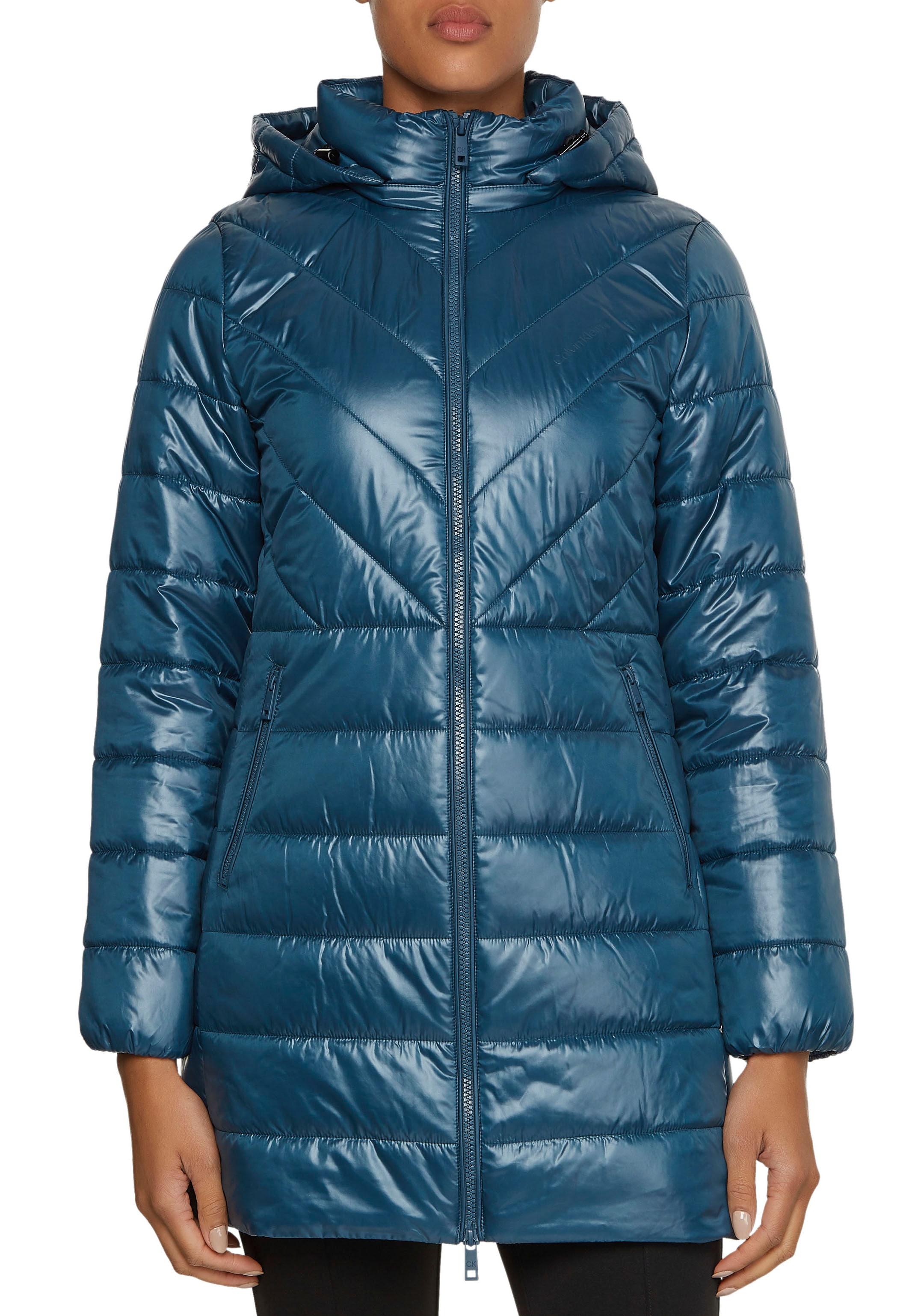 Steppmantel »ESSENTIAL RECYCLED PADDED COAT«, mit dezentem Calvin Klein Branding