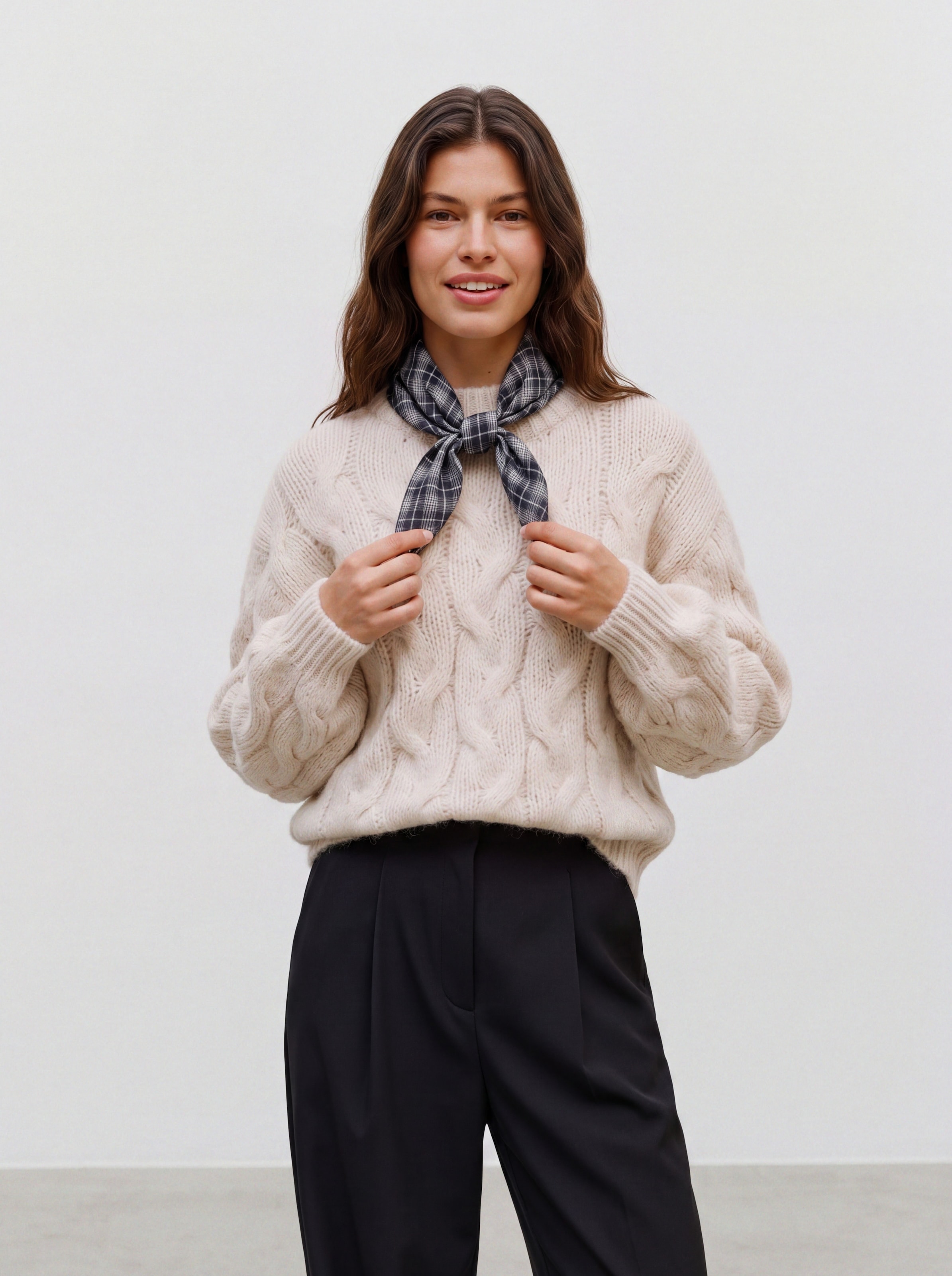 Image of Vero Moda Strickpullover "VMMAYBE LS HIGH NECK CABLE PULLOVER NOOS" Kunstfaser, Zopfstrickmuster