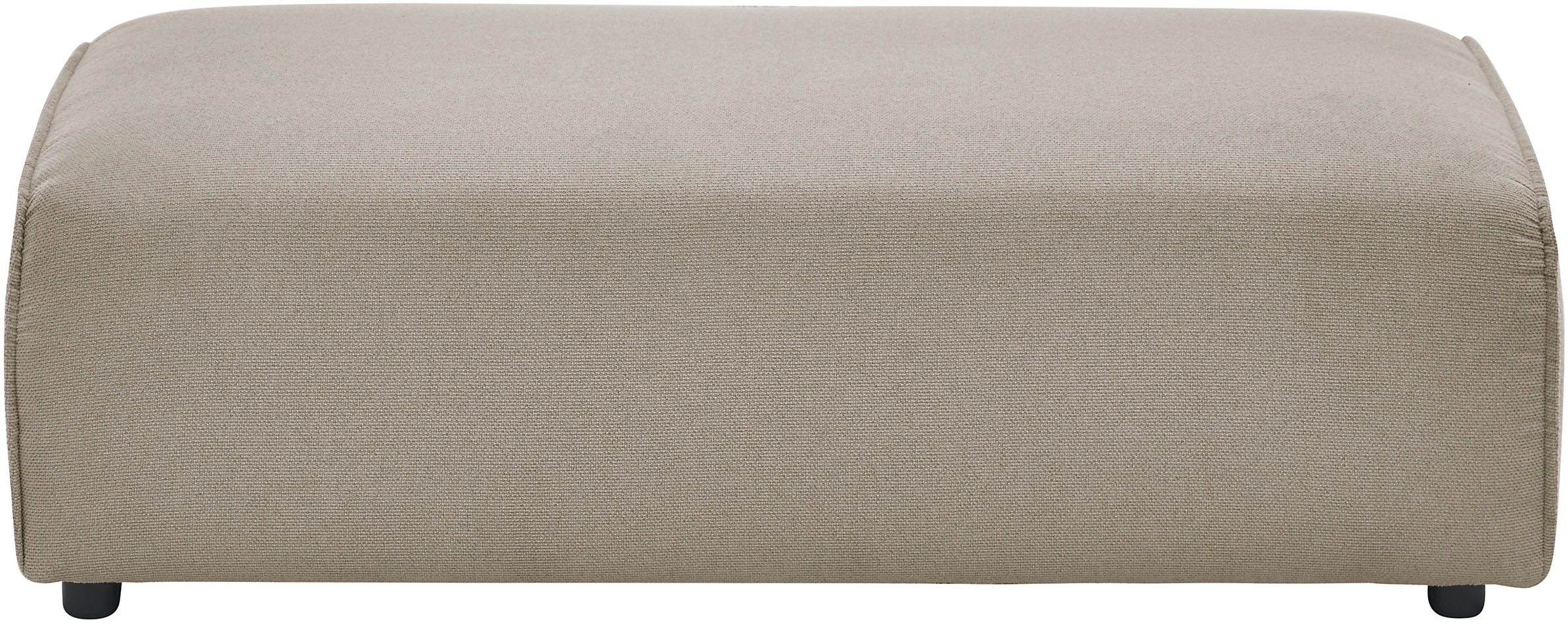 LeGer Home by Lena Gercke Hocker »PIARA, Polsterhocker mit Kedernaht, Cord, Leinenoptik o. Strukturstoff«, zur Serie PIARA, rechteckig, schwarze Füsse, bequemer Sitzkomfort