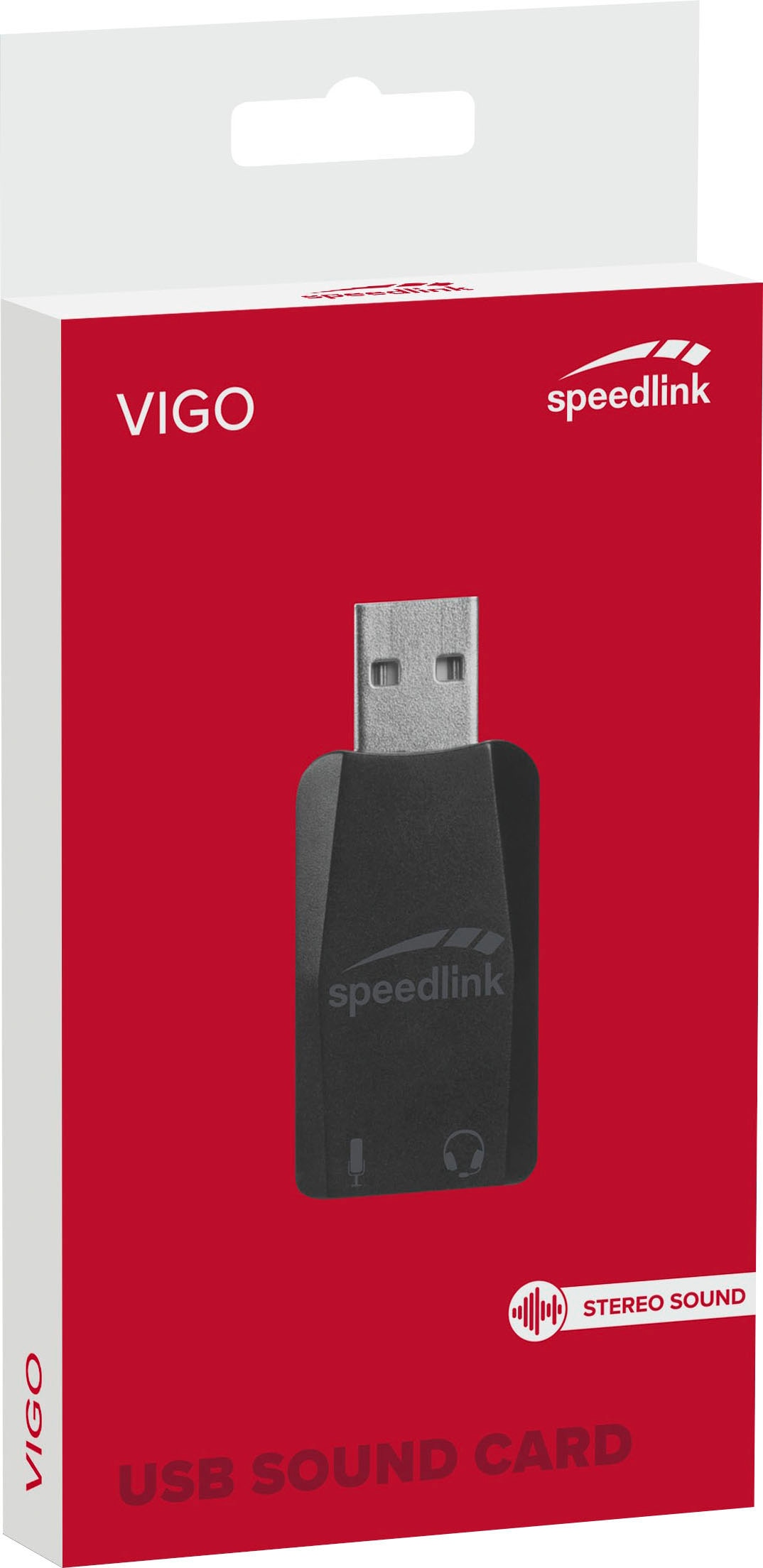 Speedlink USB-Soundkarte »VIGO externe Soundkarte, USB-A zu 3,5mm Klinke«, USB Adapter mit Mikrofon- und Kopfhörereingang, PC und PS4