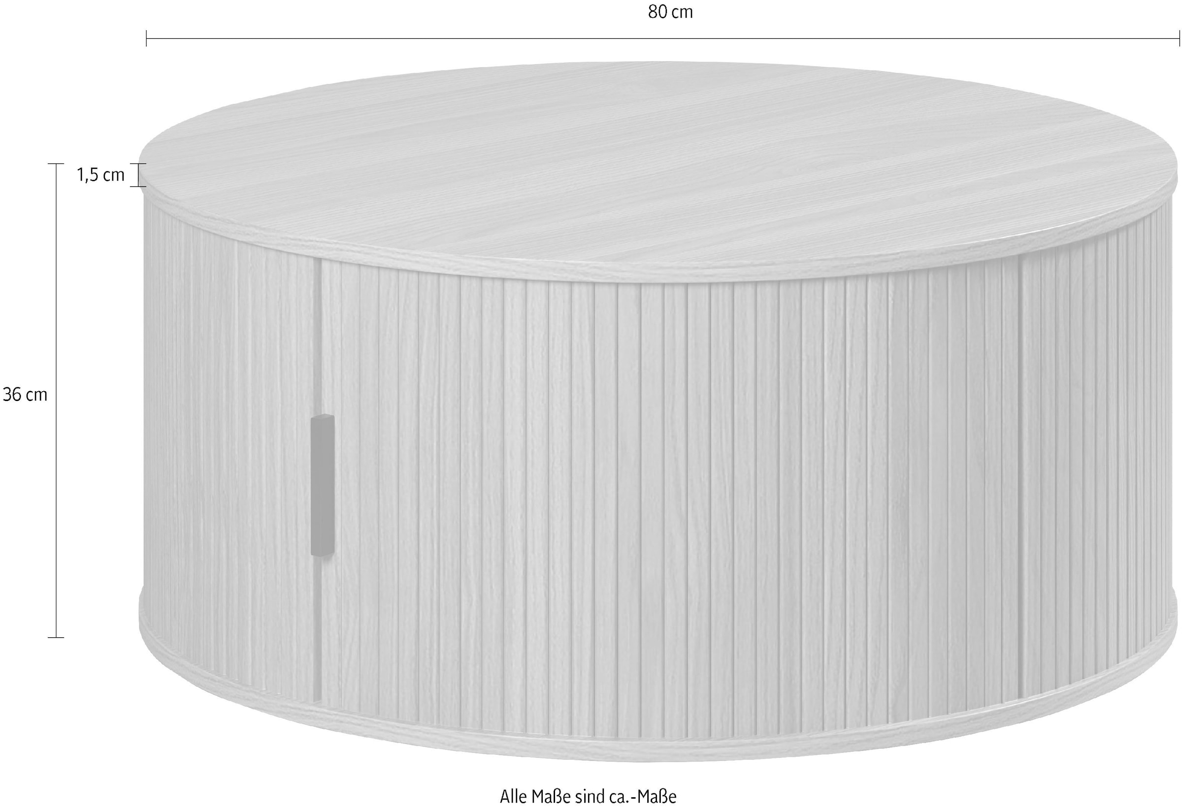 Home affaire Table basse »Ronda« 1 cuis tlg. Table basse ronde avec rangement - dimensions (L/P/H) 80/80/36 cm