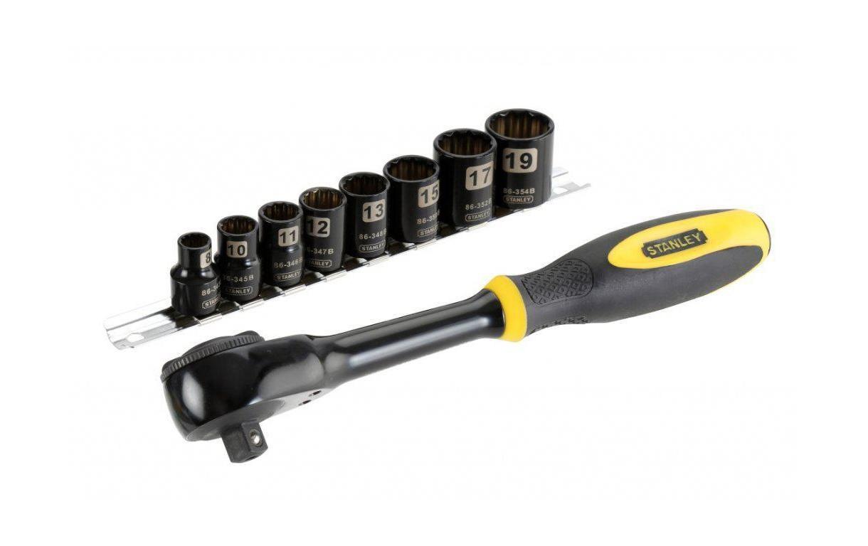 Image of STANLEY Werkzeugset »Ratsche Rotator mit Steckschlüsseln 3/8"«, (9 St.) bei Ackermann Versand Schweiz