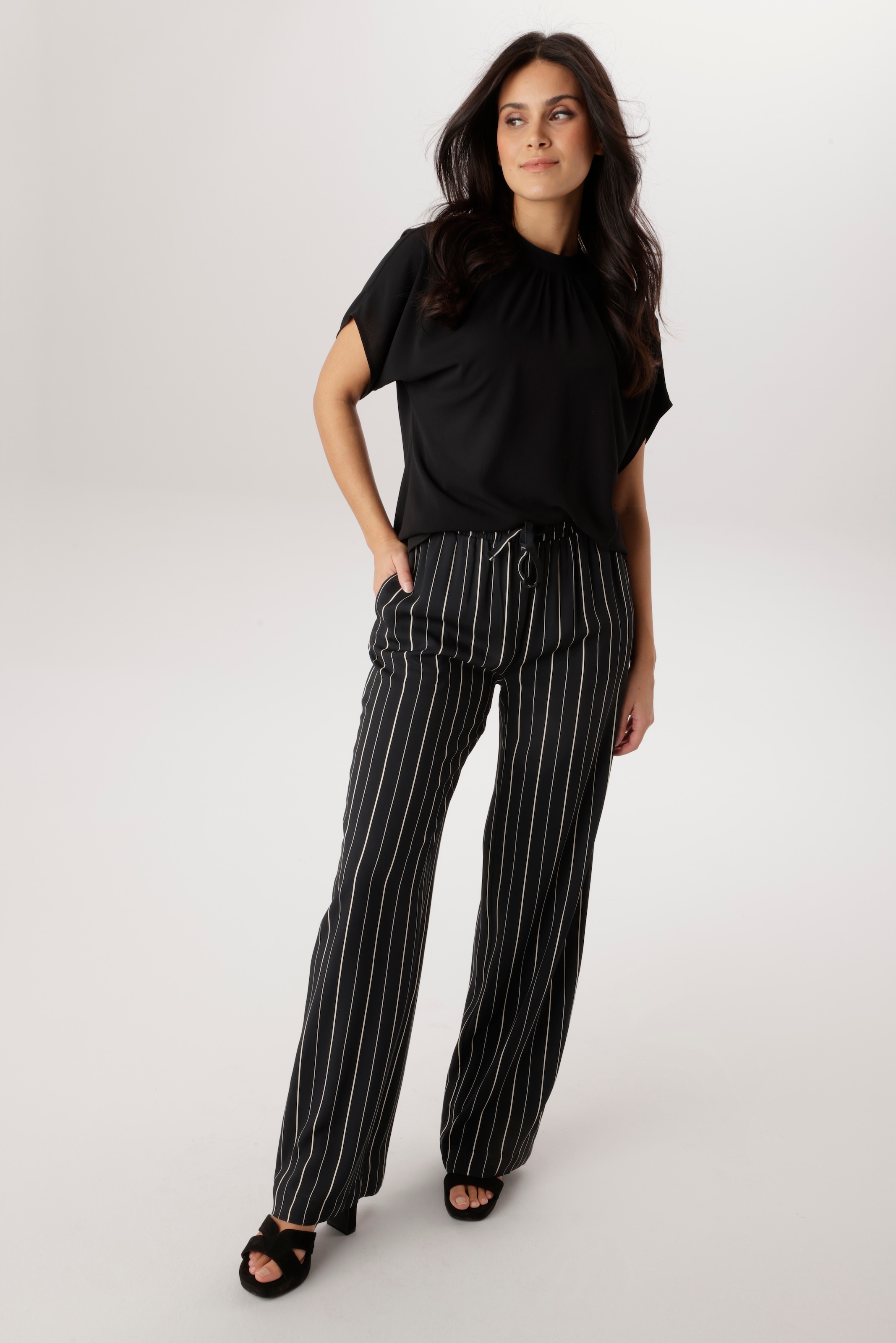 Aniston SELECTED Pantalon à enfiler  mit trendigen Streifendessin - NEUE KOLLEKTION