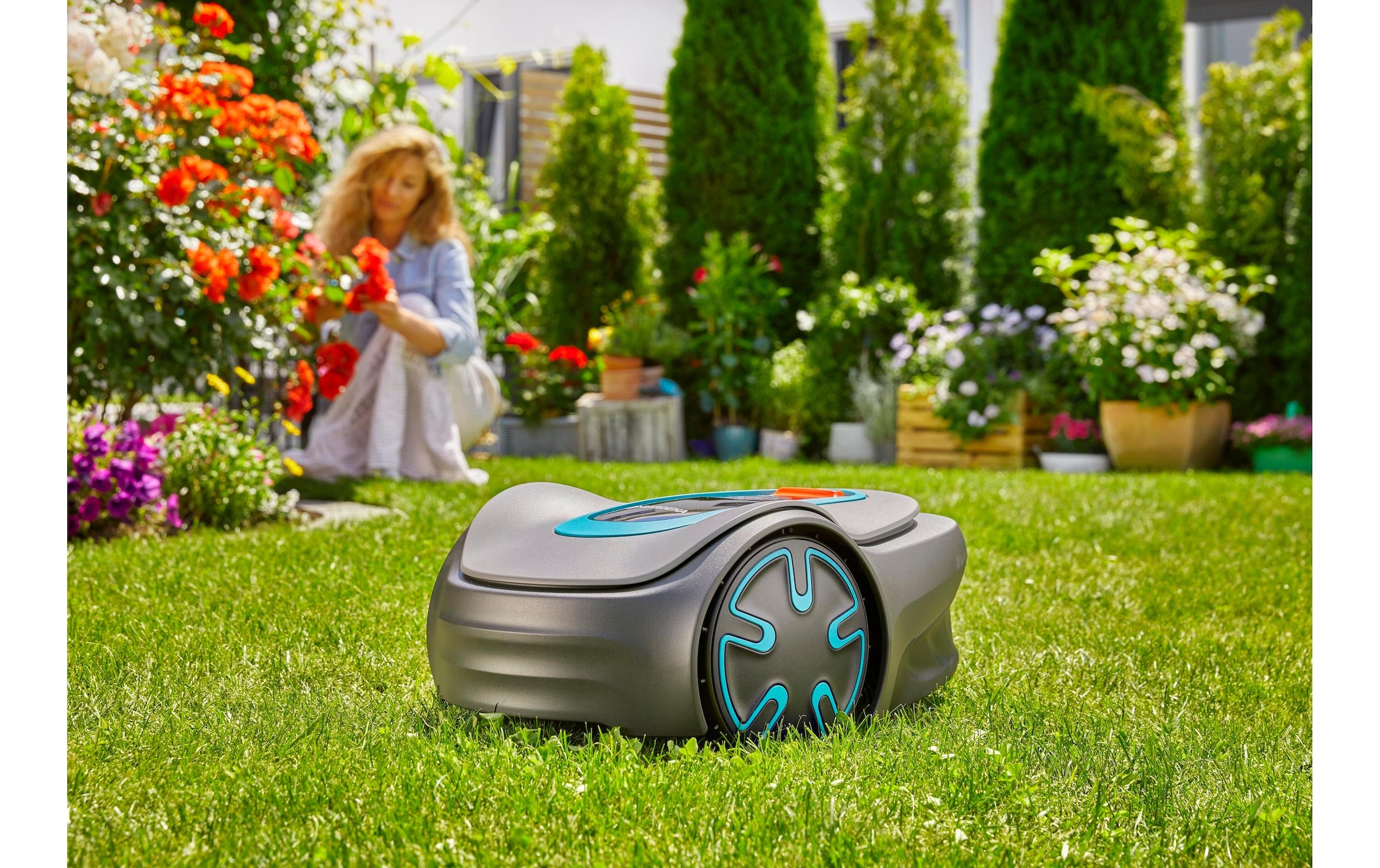 GARDENA Rasenmähroboter »Sileno minimo 25«, Hebesensor, Neigungssensor, Schnitthöheneinstellung