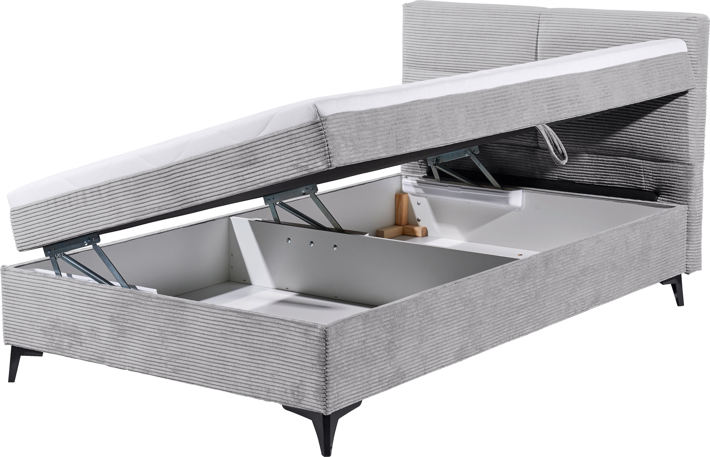 ED EXCITING DESIGN Boxbett »Andon«, mit Bettkasten, integrierter Topper, universell aufbaubar