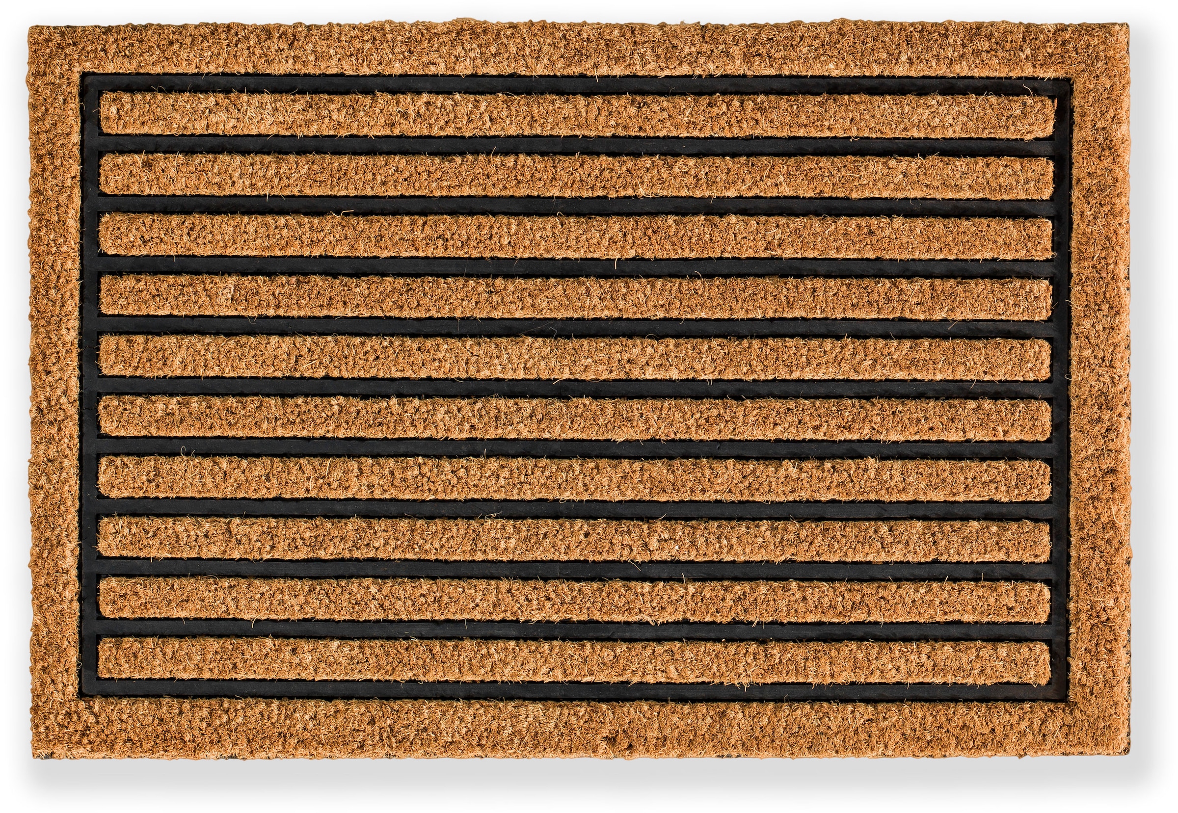 Image of ASTRA Fussmatte "Coco Home 2" rechteckig 16 mm Höhe Kokos, Türmatte, Hoch Tief Struktur, wetterfest, rutschfest