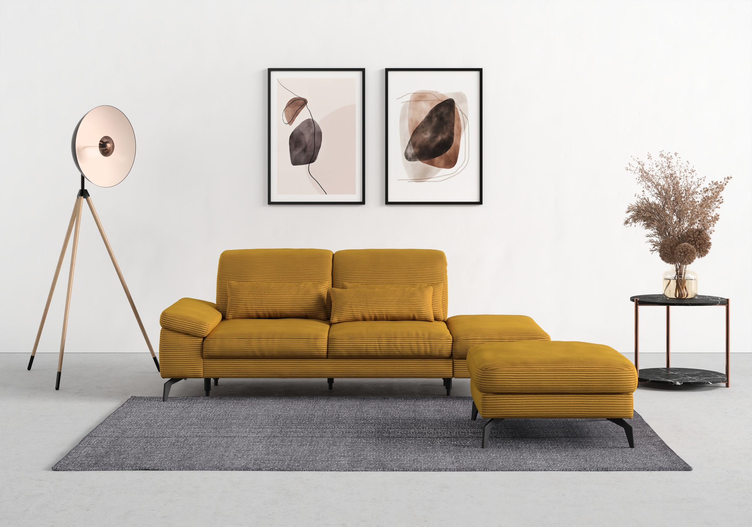 Image of sit&more Polsterhocker "Cabana" mit stylischen Metallfüssen