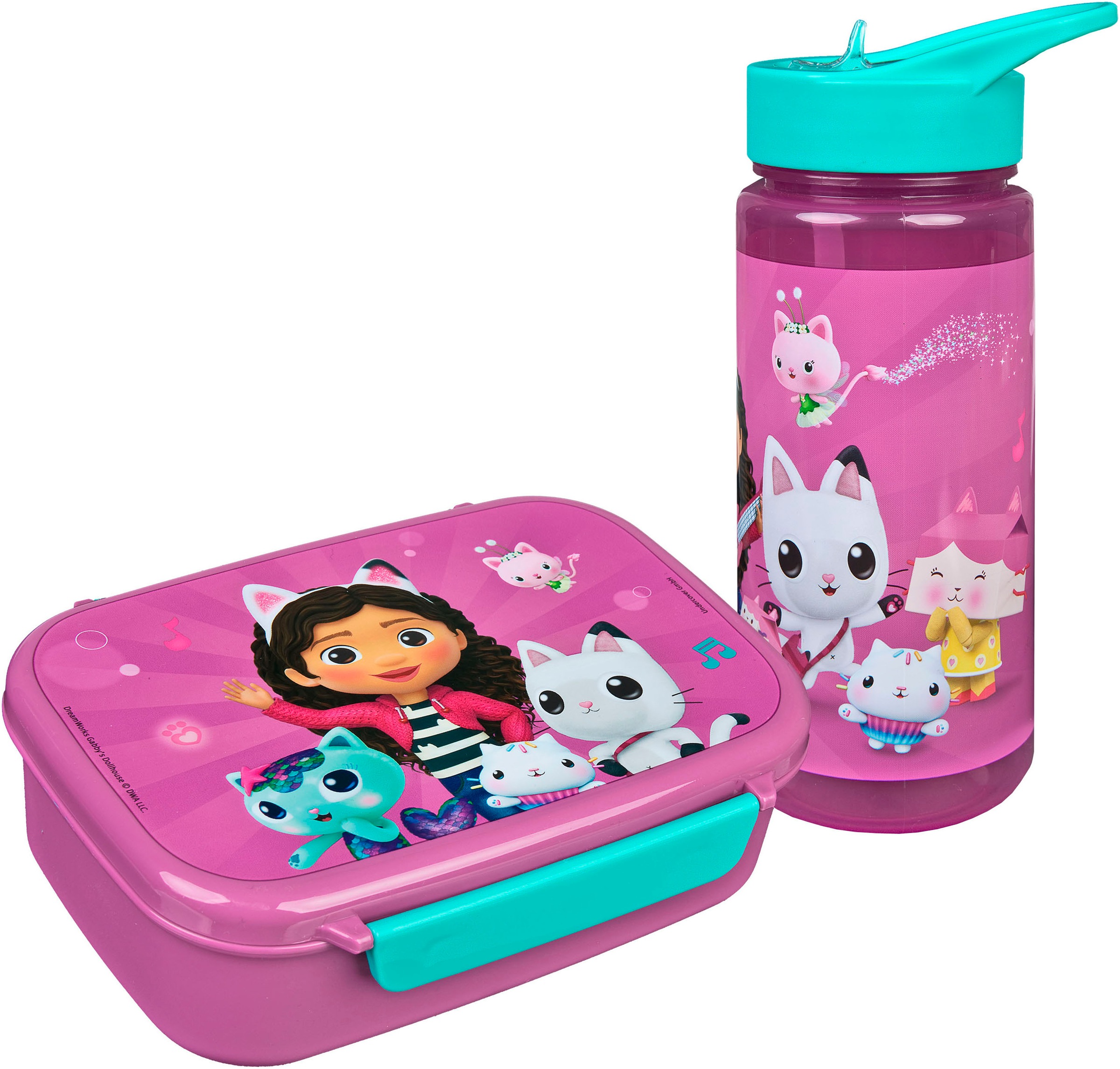 Image of Scooli Lunchbox "Gabbys Dollhouse" Set, 2 Stk. tlg. mit Trinkflasche