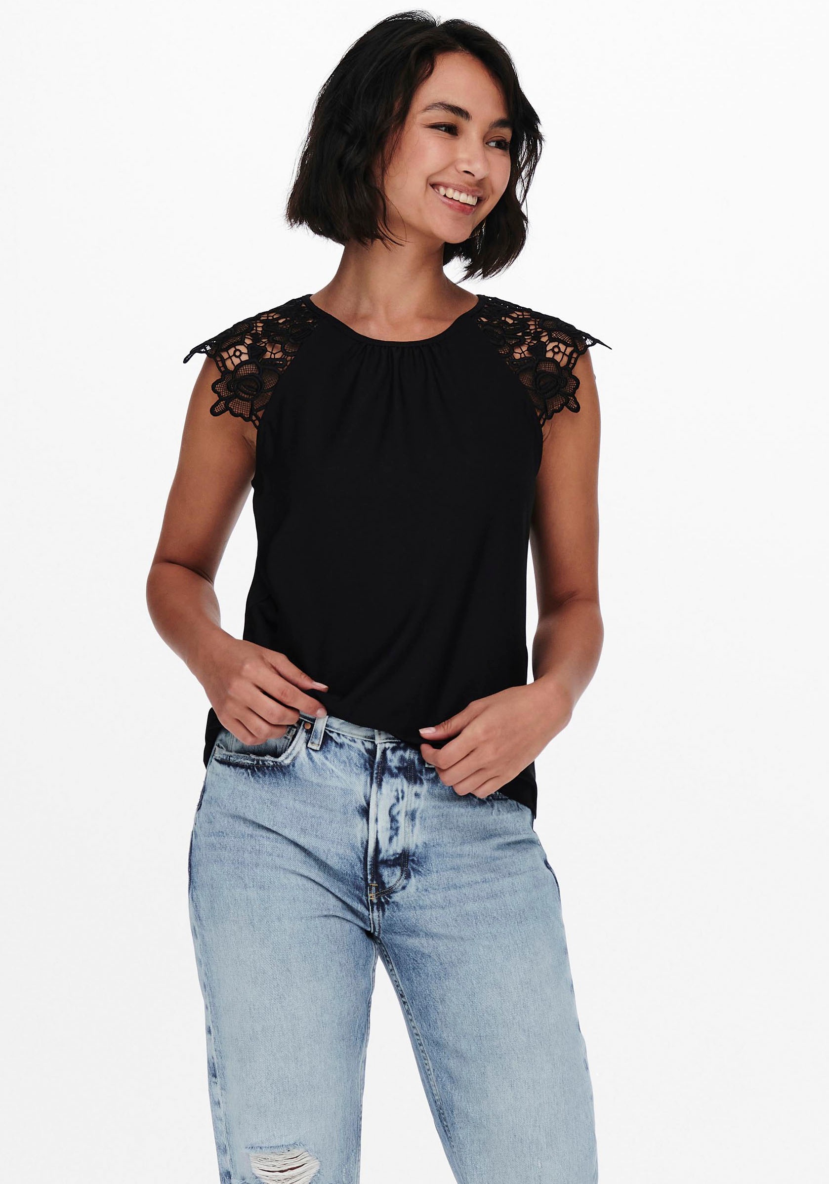 Image of Only Spitzentop »ONLSILJA LIFE NEW S/L MIX TOP« bei Ackermann Versand Schweiz