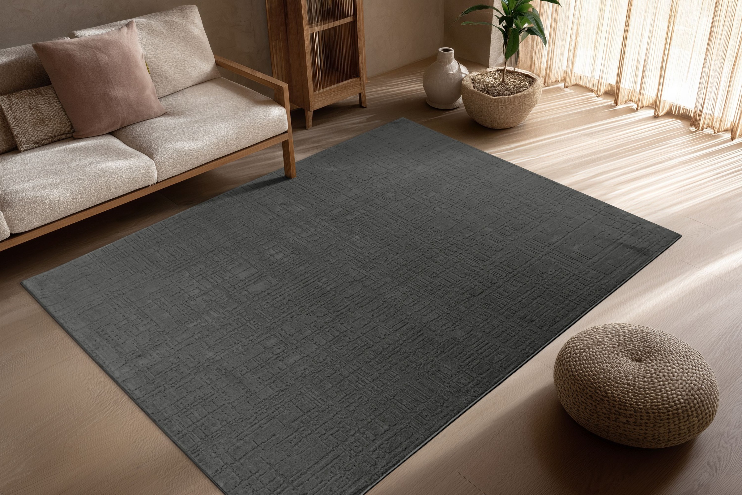 Image of Kayoom Teppich "Bandito 125" rechteckig 11 mm Höhe Kurzflor, Wohnzimmer