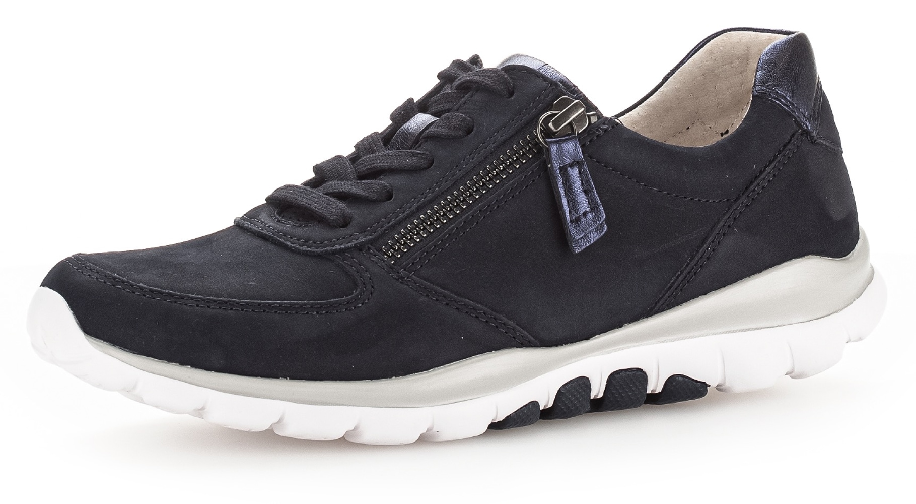 Image of rollingsoft Keilsneaker, Freizeitschuh, Halbschuh, Schnürschuh mit Logo an der Ferse
