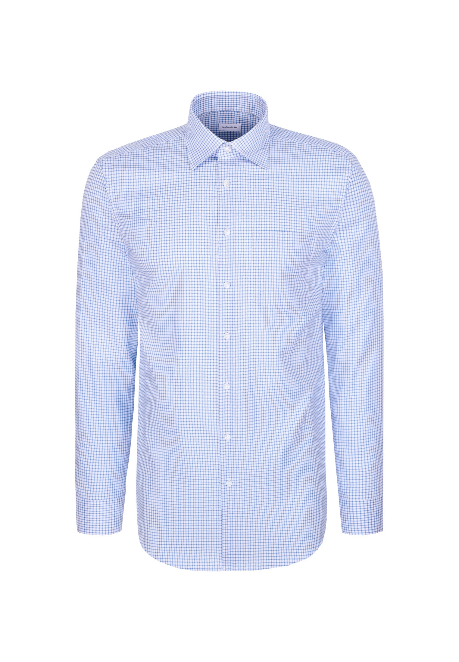 seidensticker Businesshemd »Schwarze Rose« Regular 1/1 Covered-Button-Down-Kragen Karo