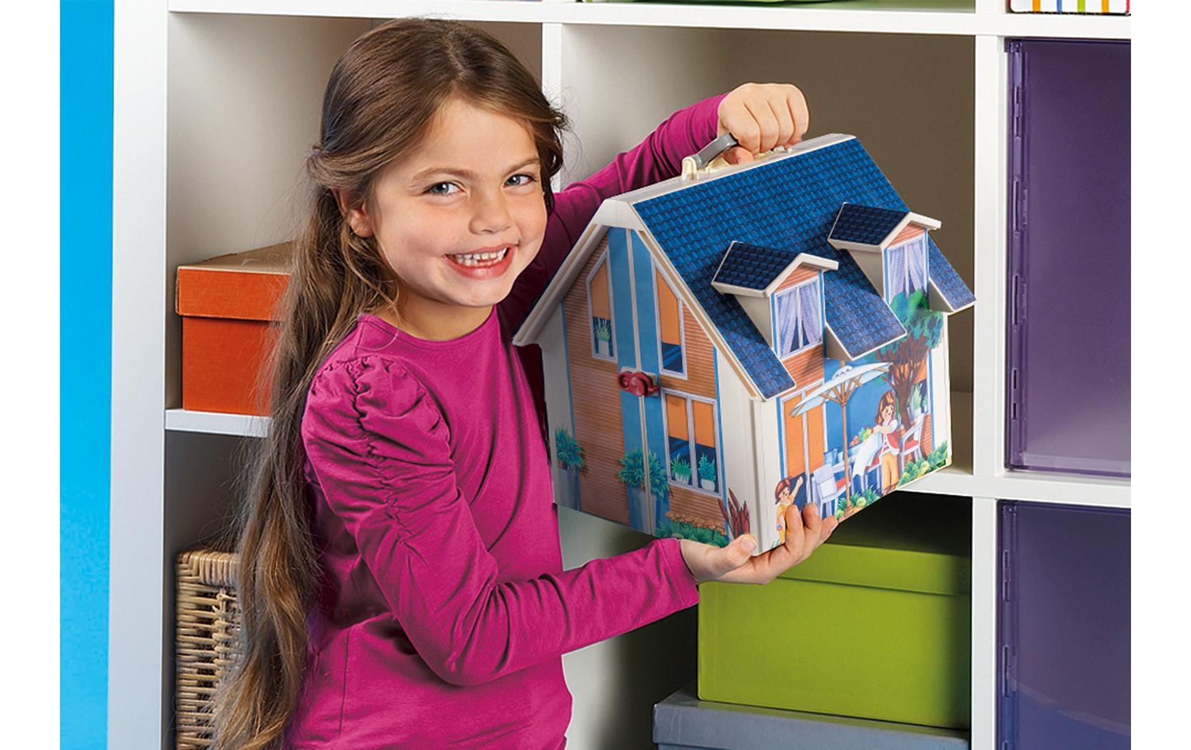 Playmobil® Spielbausteine »Dollhouse Mitnehm-Puppenhaus 70985«, (64 St.)