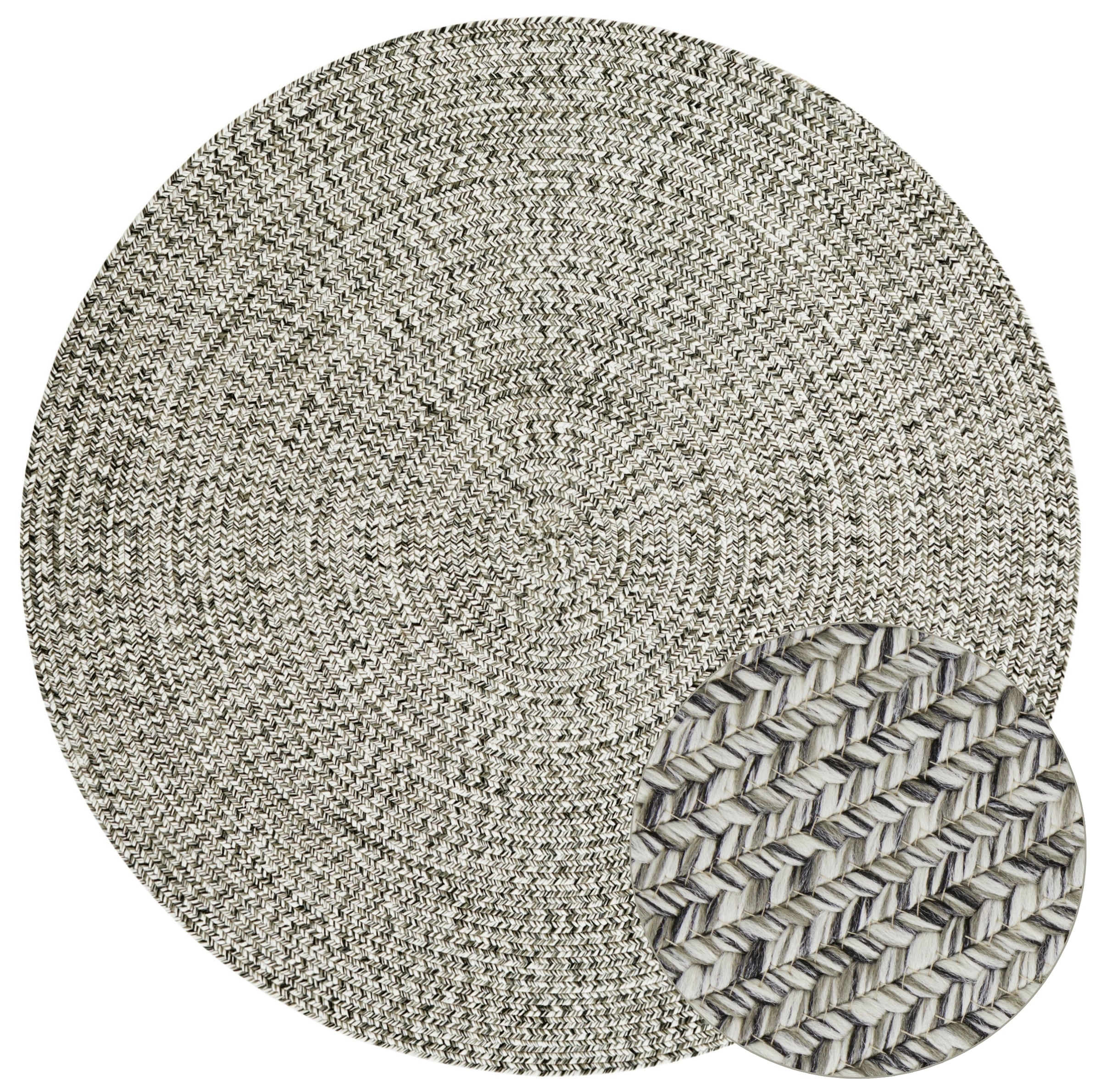 HANSE Home Teppich »Trenzado«, rund, 10 mm Höhe, In- & Outdoor, Handmade-Look, Gewebt, Wetterfest, Balkon, Wohnzimmer