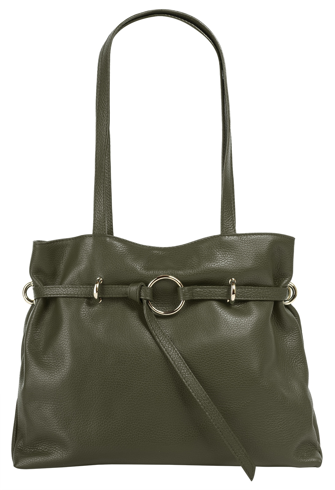 Henkeltasche, echt Leder, Made in Italy