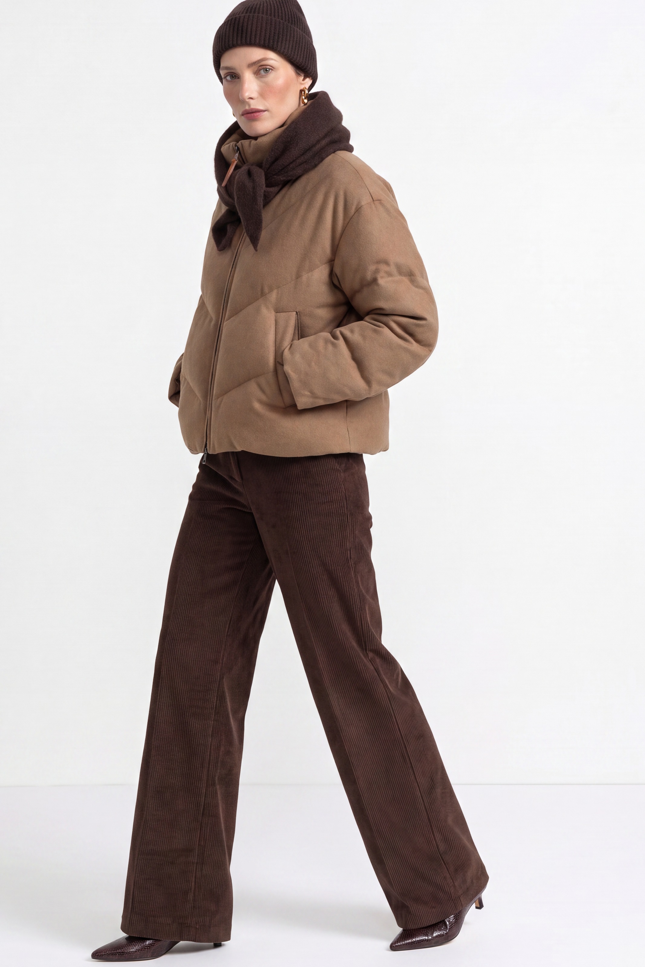 RICHROYAL Steppjacke ohne Kapuze aus Woll-Mix, Regular fit mit Stehkragen