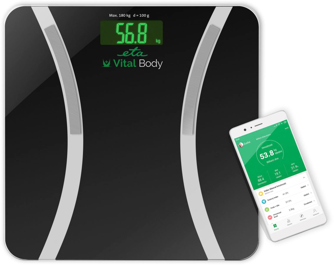 eta Körper-Analyse-Waage »Vital Body ETA678090000«, mit VITAL BODY PLUS App nutzbar