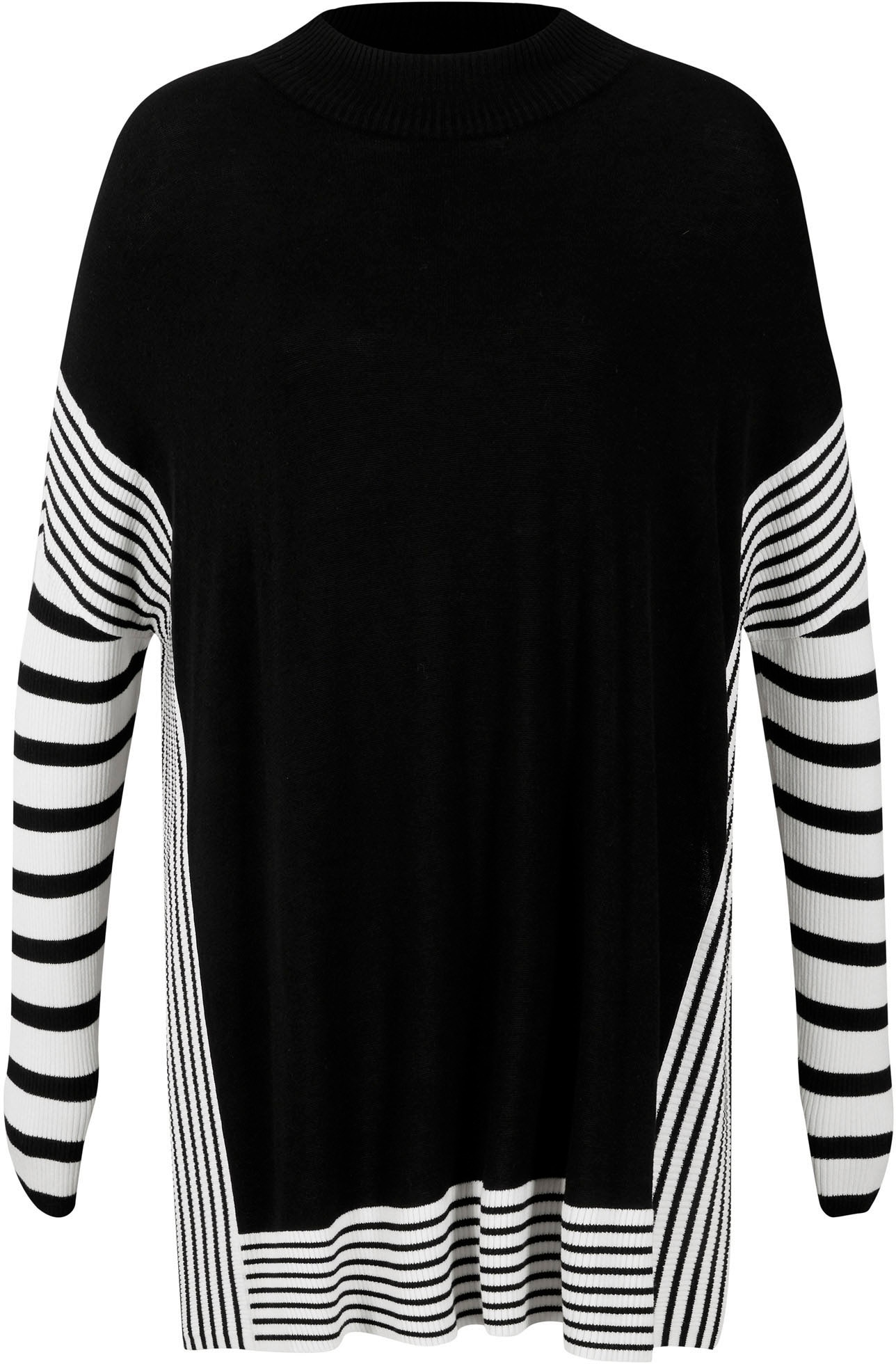 bonprix Pull long aus Viskose und Polyamid, mit Stehkragen, für vielseitige Anlässe