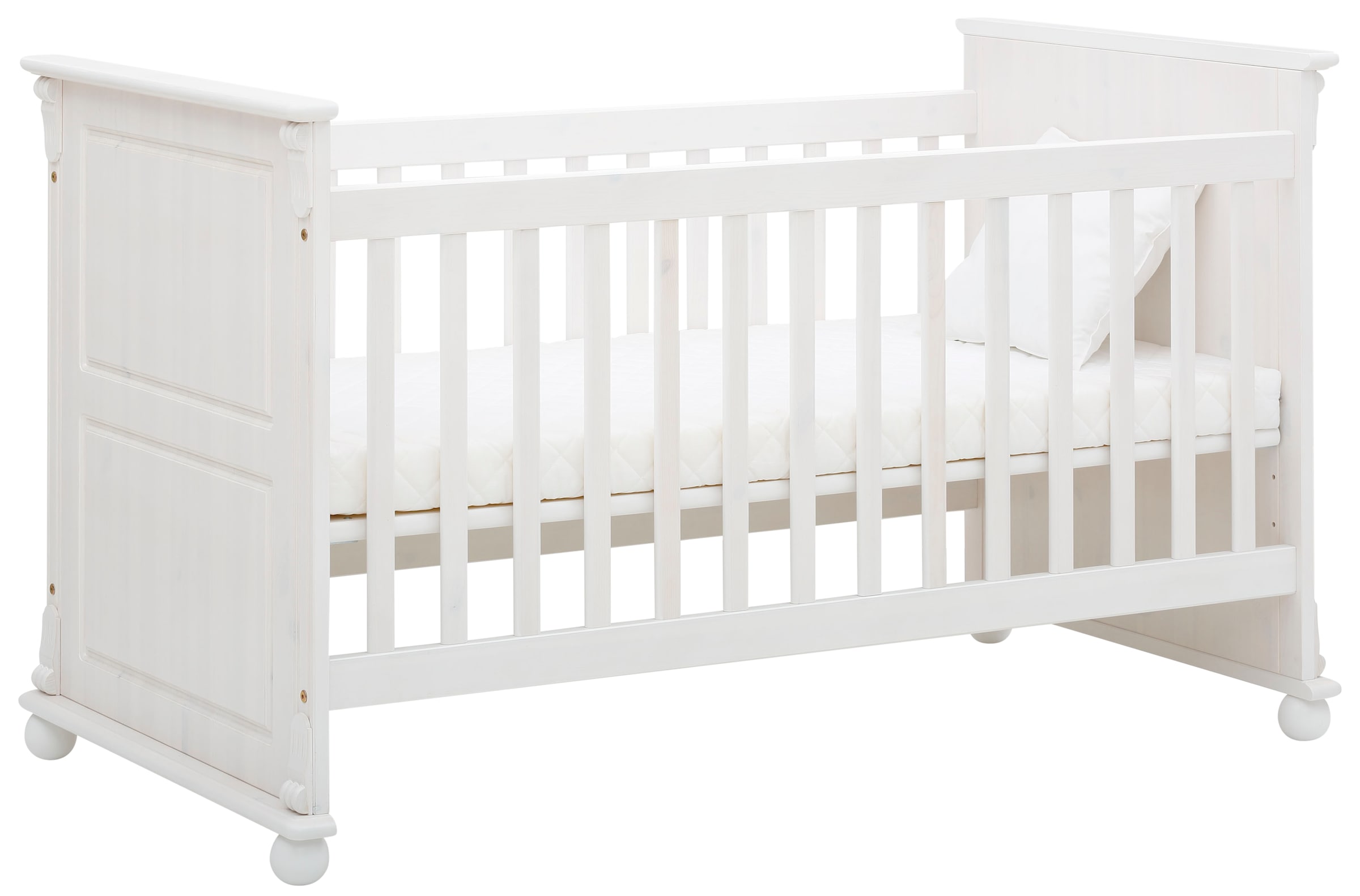 Babybett »Aimo. Landhausstil, mit Kassetten, stabile und hochwertige Qualität«, aus...