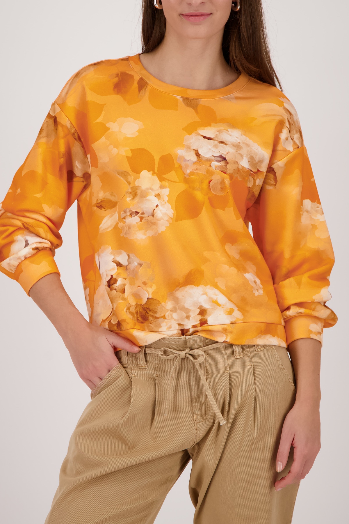 Image of Monari Sweatshirt "Blume allover", Regular fit mit Blumenmuster