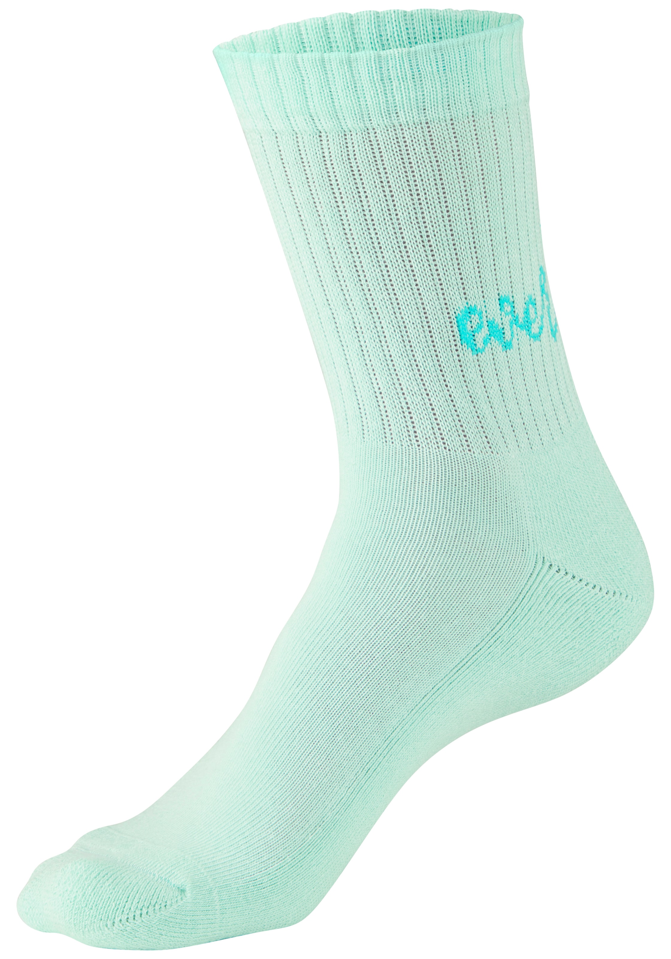 H.I.S Tennissocken »Damen Sportsocken daily socks« Packung, 7 Paar tlg. mit Fussfrottee und ansprechenden Schriftzügen