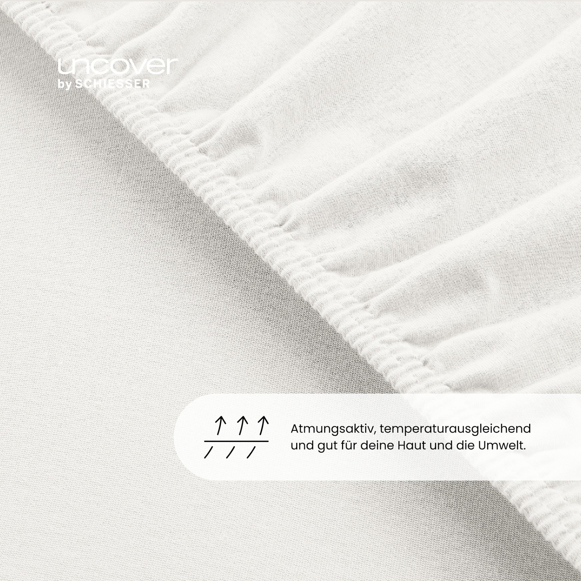 uncover by SCHIESSER Draps de lit »New Jersey aus 100% Baumwolle« Made in Green