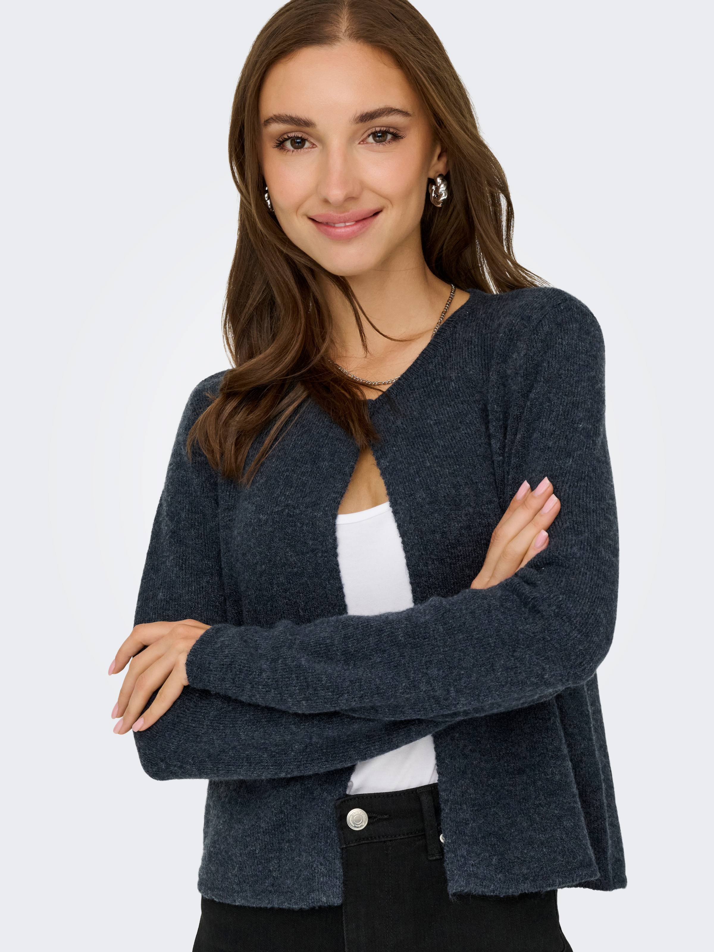 JDY Strickjacke »JDYRUE LIFE L/S ONEBUTTON CARDI KNT NOOS«