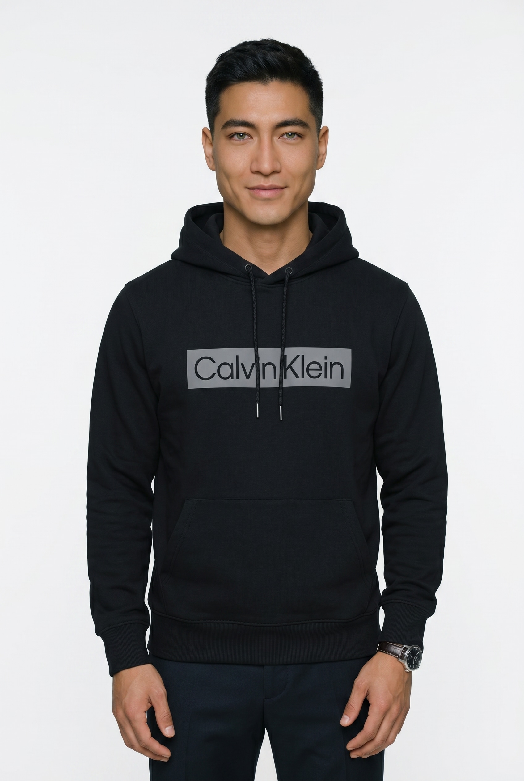 Image of Calvin Klein Jeans Kapuzensweatshirt, Kapuze mit Kordelzug, Regular Fit, Logodruck