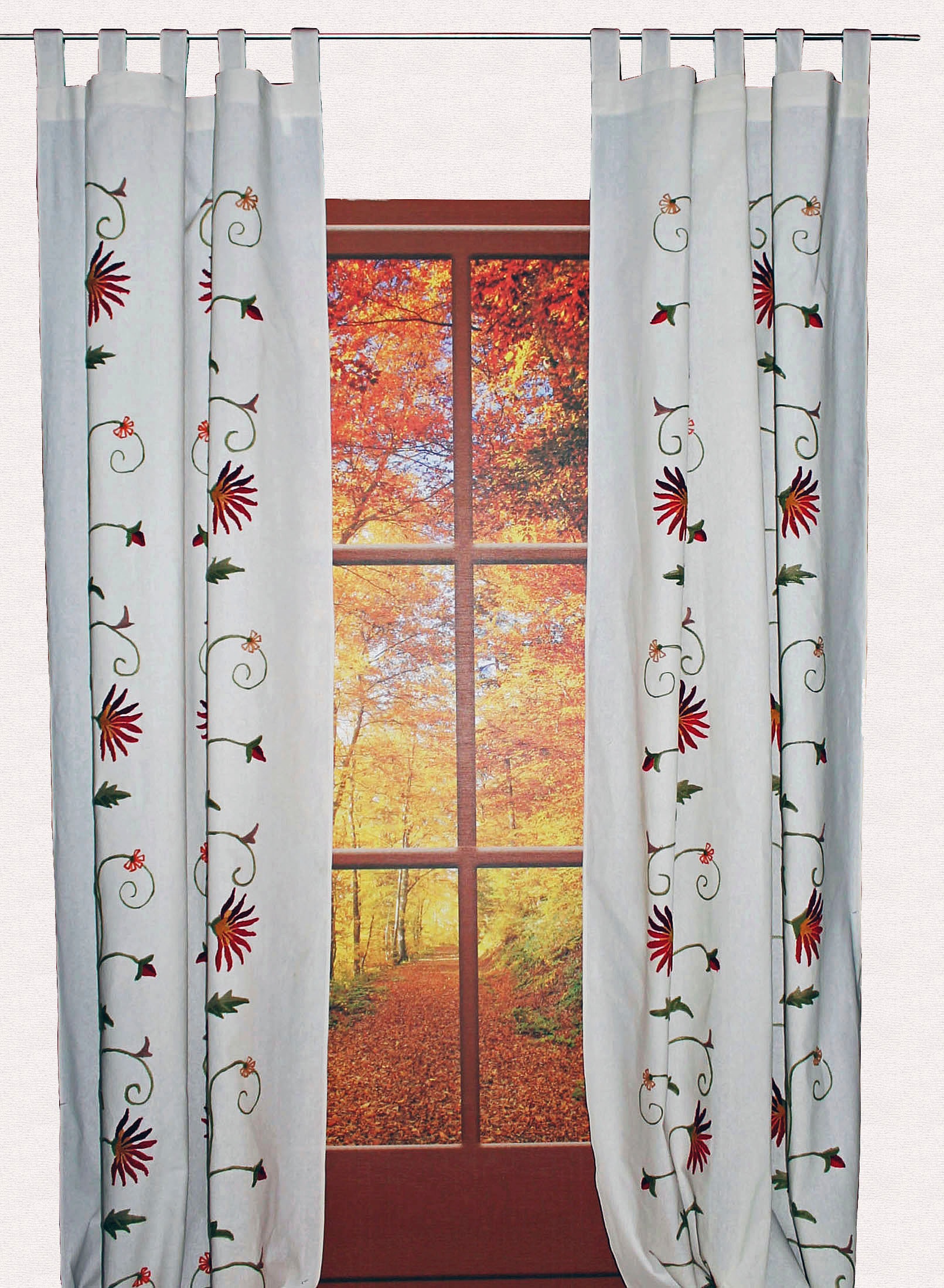 St.), HOSSNER DECO Vorhang OF floraler Shabby-Chic - kaufen jetzt HOME »Fuschlsee«, (1 ART