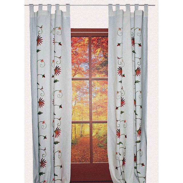 HOSSNER - ART OF HOME DECO Vorhang »Fuschlsee«, (1 St.), floraler  Shabby-Chic jetzt kaufen